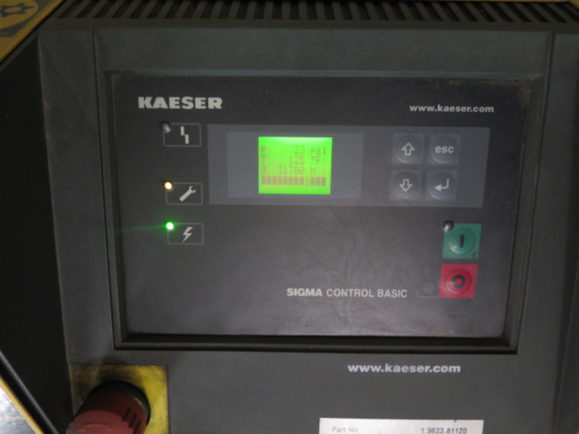 2006 Kaeser SM11 10Hp Rotary Air Compressor s/n 1220 w/ Dig Controls, 42 CFM @ 110 PSIG31,SOLD AS IS - Image 5 of 15