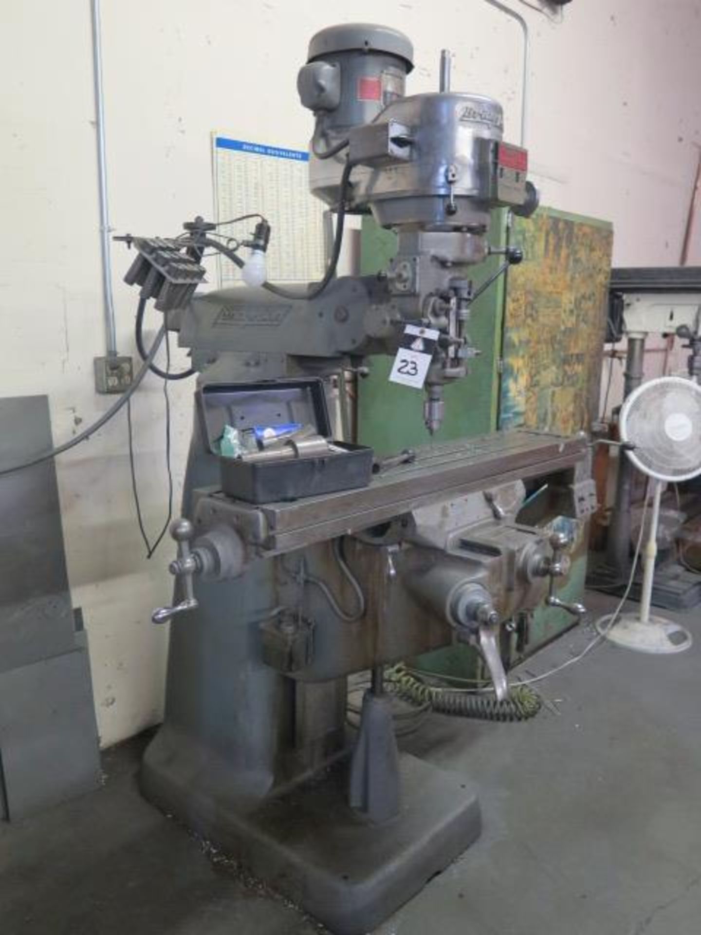 Bridgeport Series 1 - 2Hp Vertical Mill s/n 190427 w/ 40-4200 Dial Change RPM, Chr Ways, SOLD AS IS