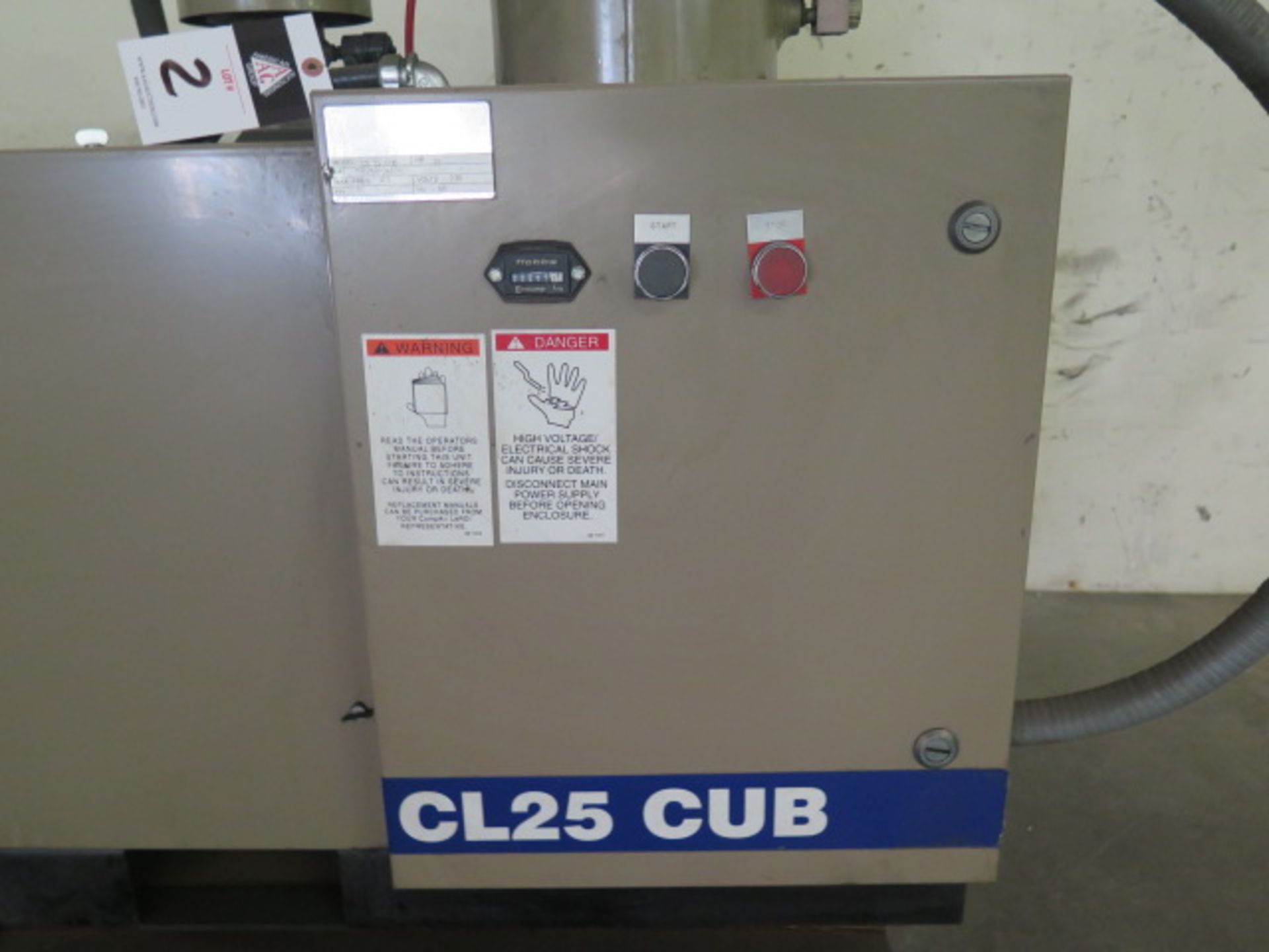 LeRoi compare CL25CUB 25Hp Rotary Vane Air Compressor s/n V9E7493X193 w/ 20,601 Hrs, SOLD AS-IS - Image 6 of 7