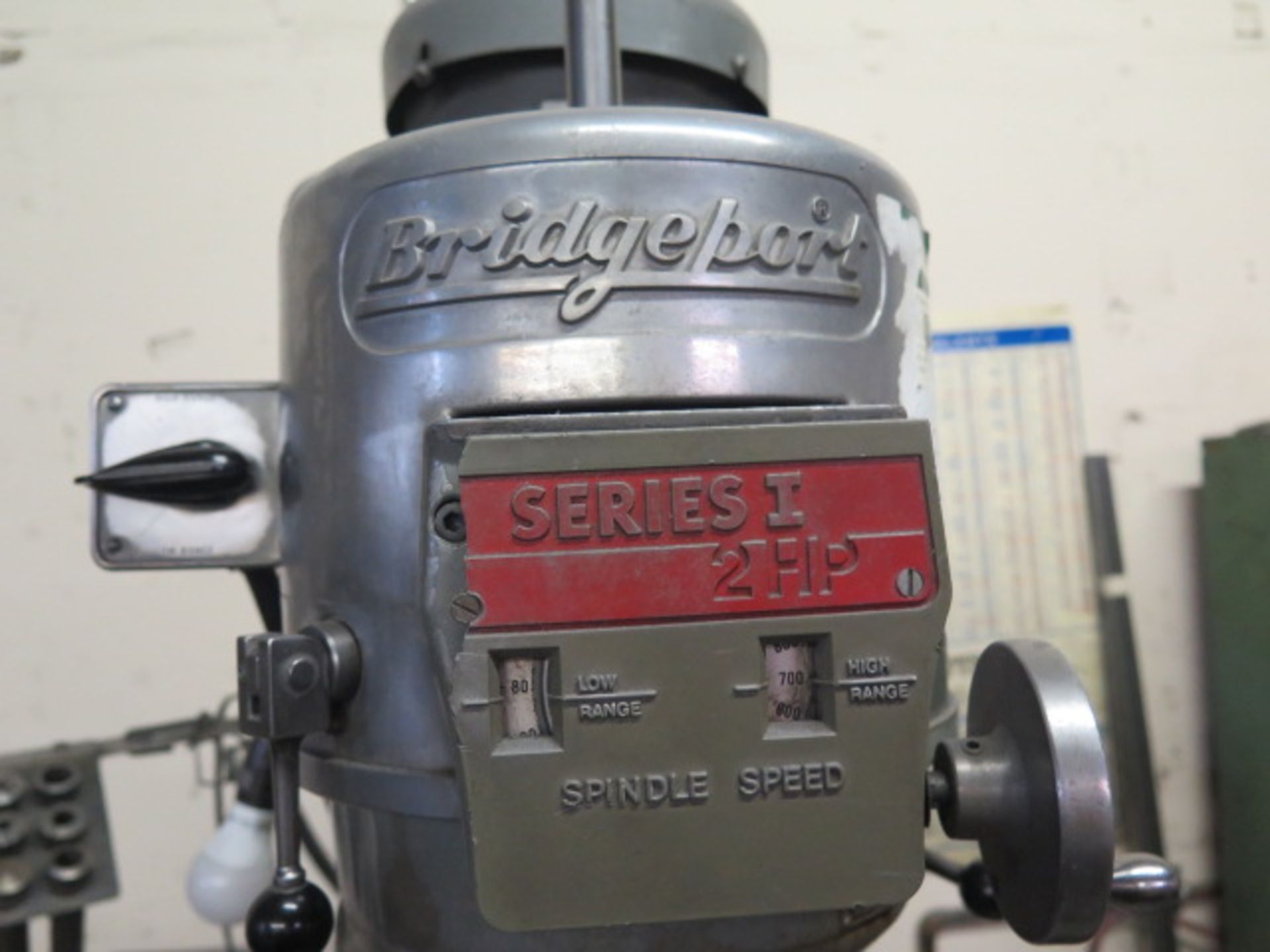 Bridgeport Series 1 - 2Hp Vertical Mill s/n 190427 w/ 40-4200 Dial Change RPM, Chr Ways, SOLD AS IS - Image 10 of 10