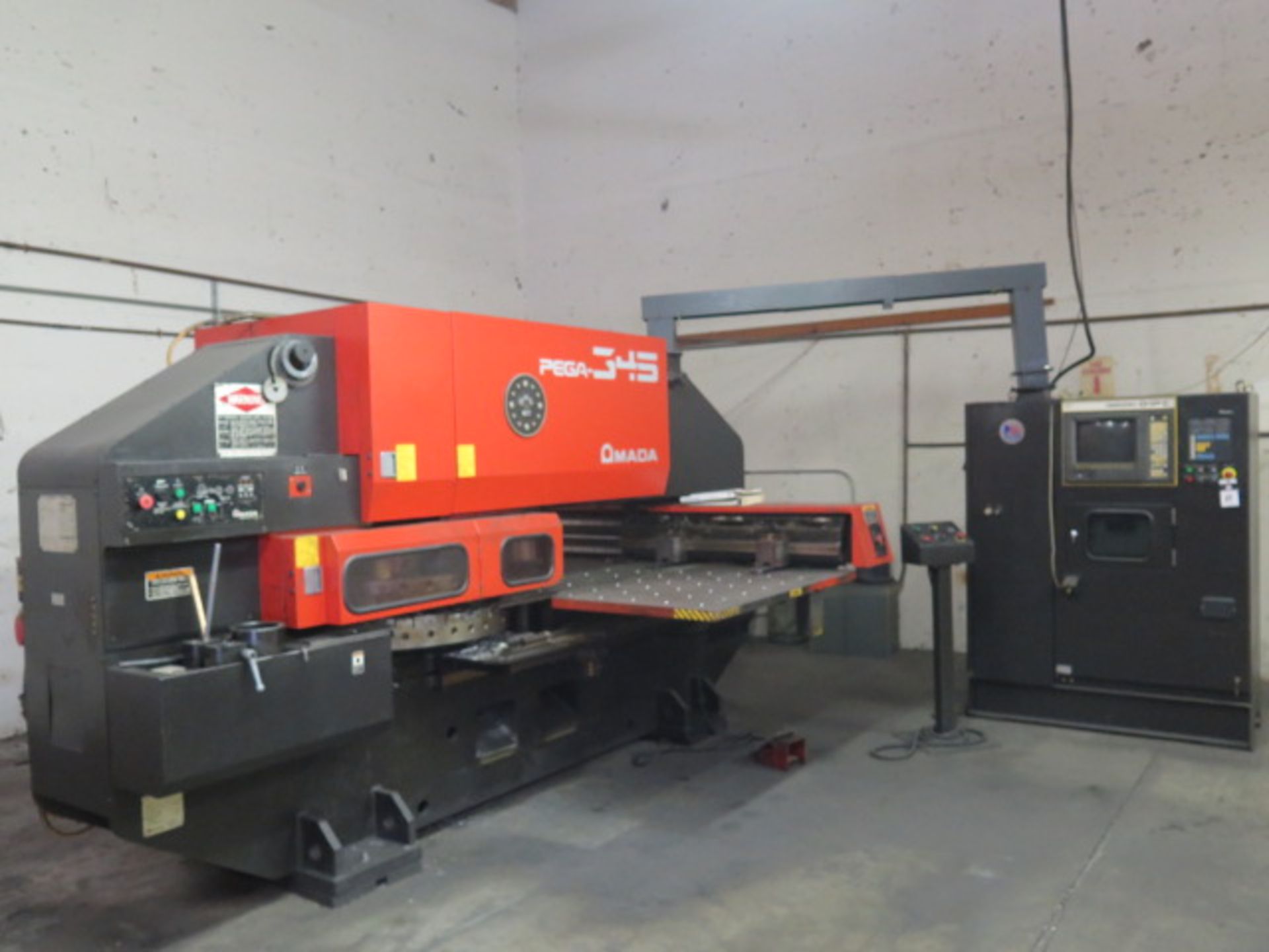 2001 Amada PEGA-345 mdl. PEGA304050 30 Ton 58-Station CNC Turret Punch Press s/n AQ450363,SOLD AS IS