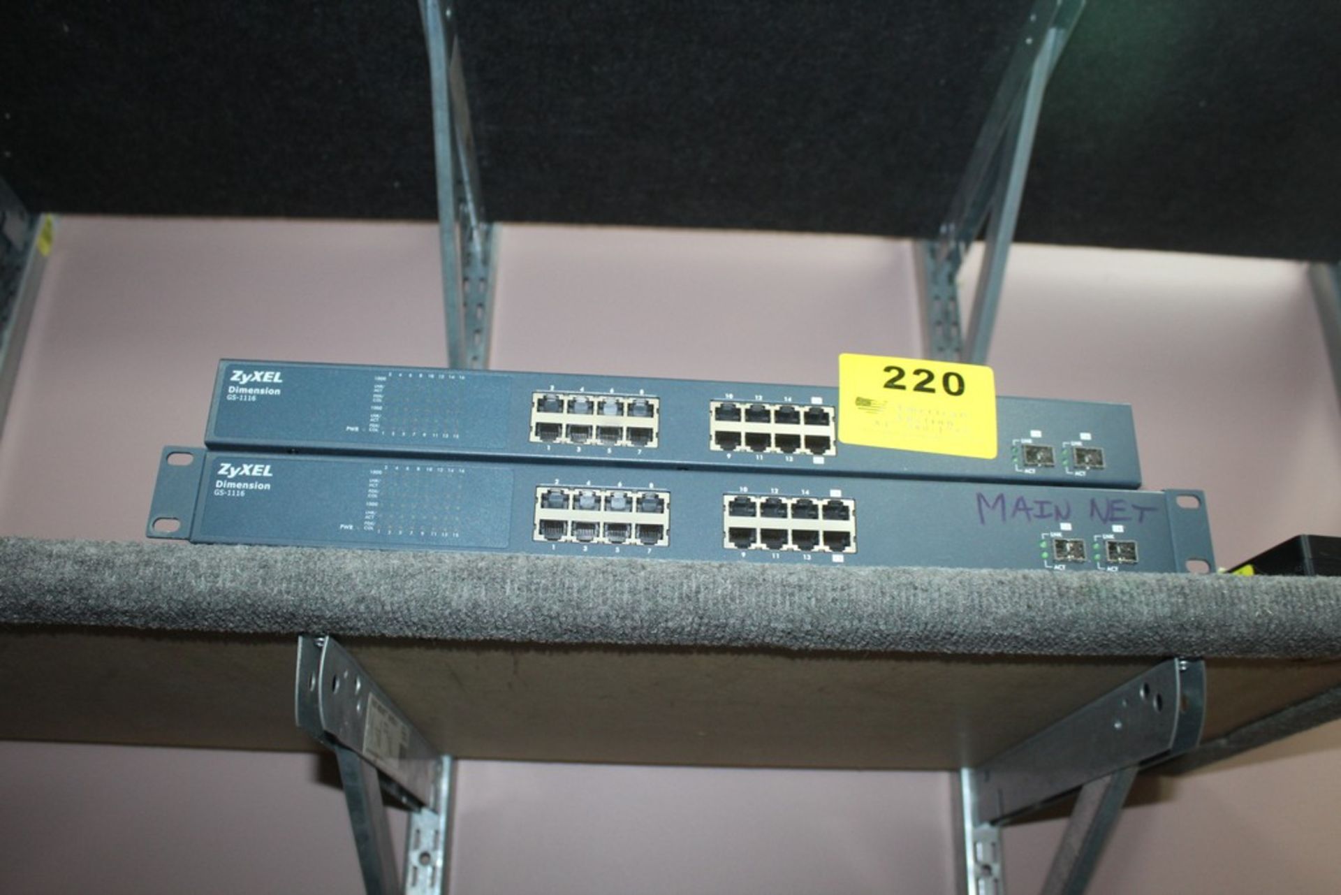 (2) ZYXEL DIMENSION MODEL GS-1116 16-PORT SWITCHES