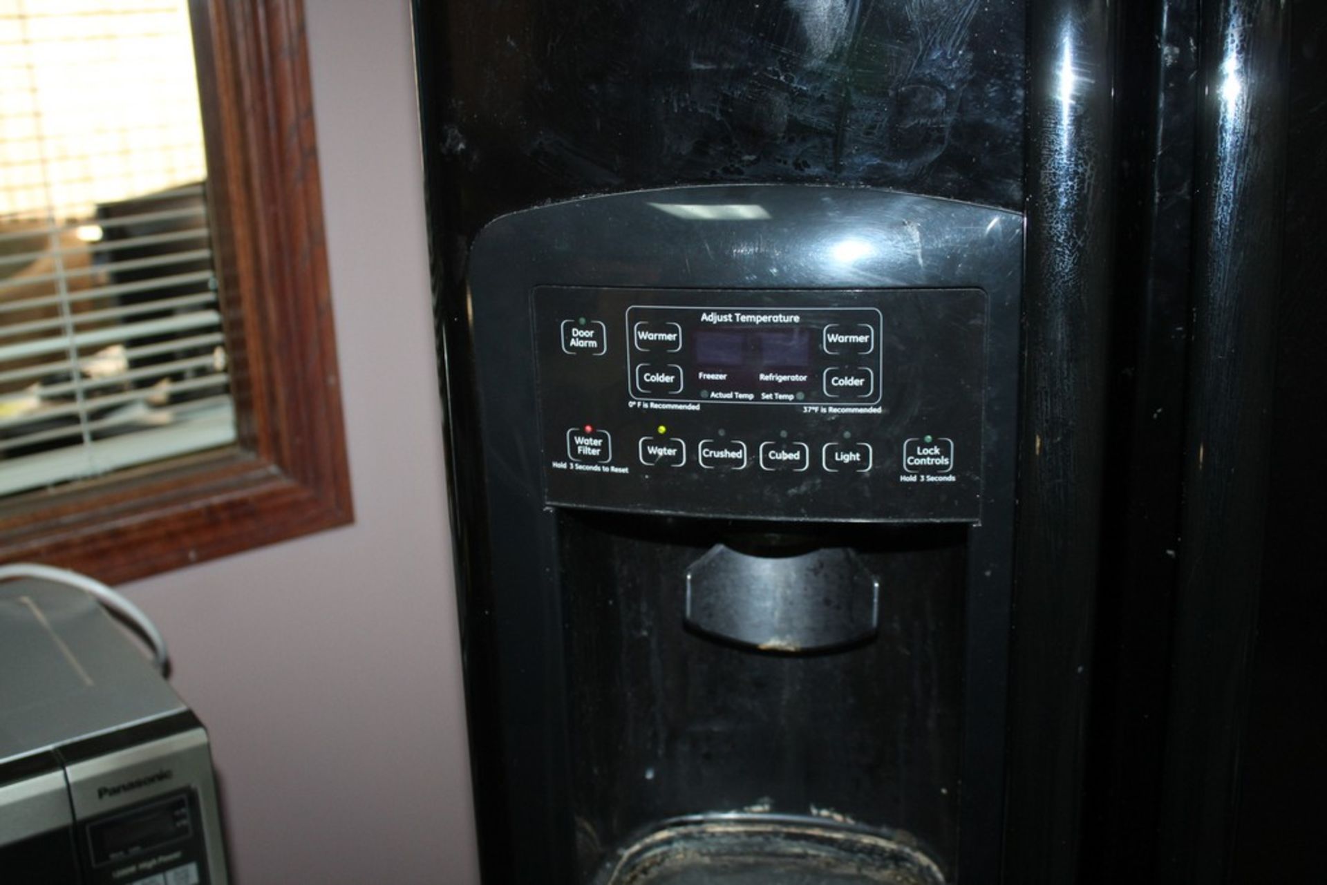 GE SIDE-BY-SIDE REFRIGERATOR WITH WATER AND ICE DISPENSER, MODEL GSHF3KGXHCBB-69" X 36" X 36" - Image 2 of 2