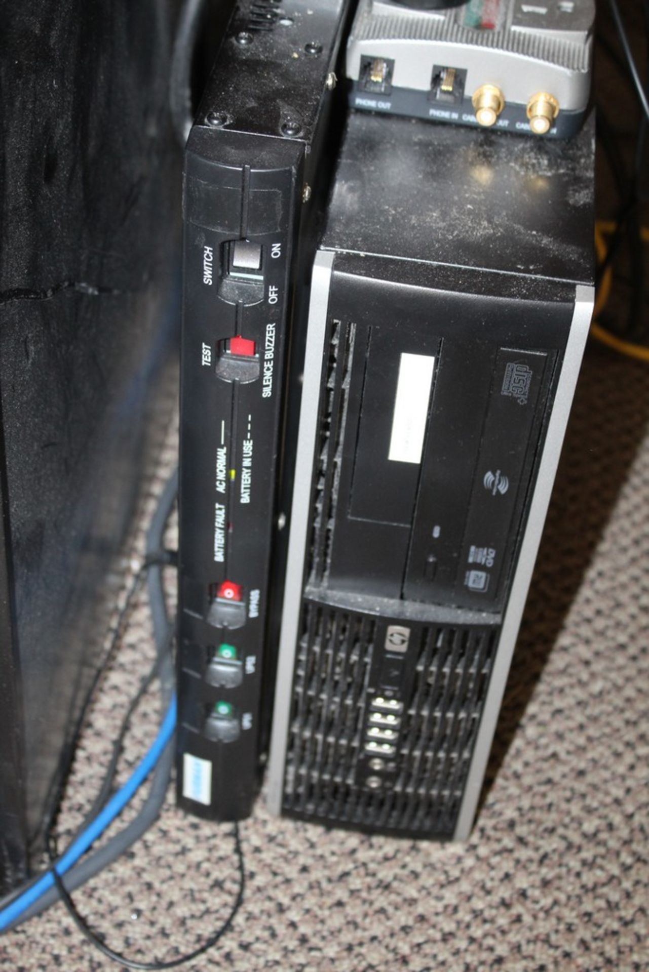 HP COMPAQ COMPUTER WITH LG 23" FLATSCREEN MONITOR, KEYBOARD, MOUSE WITH FURMAN BATTERY BACKUP - Image 2 of 2