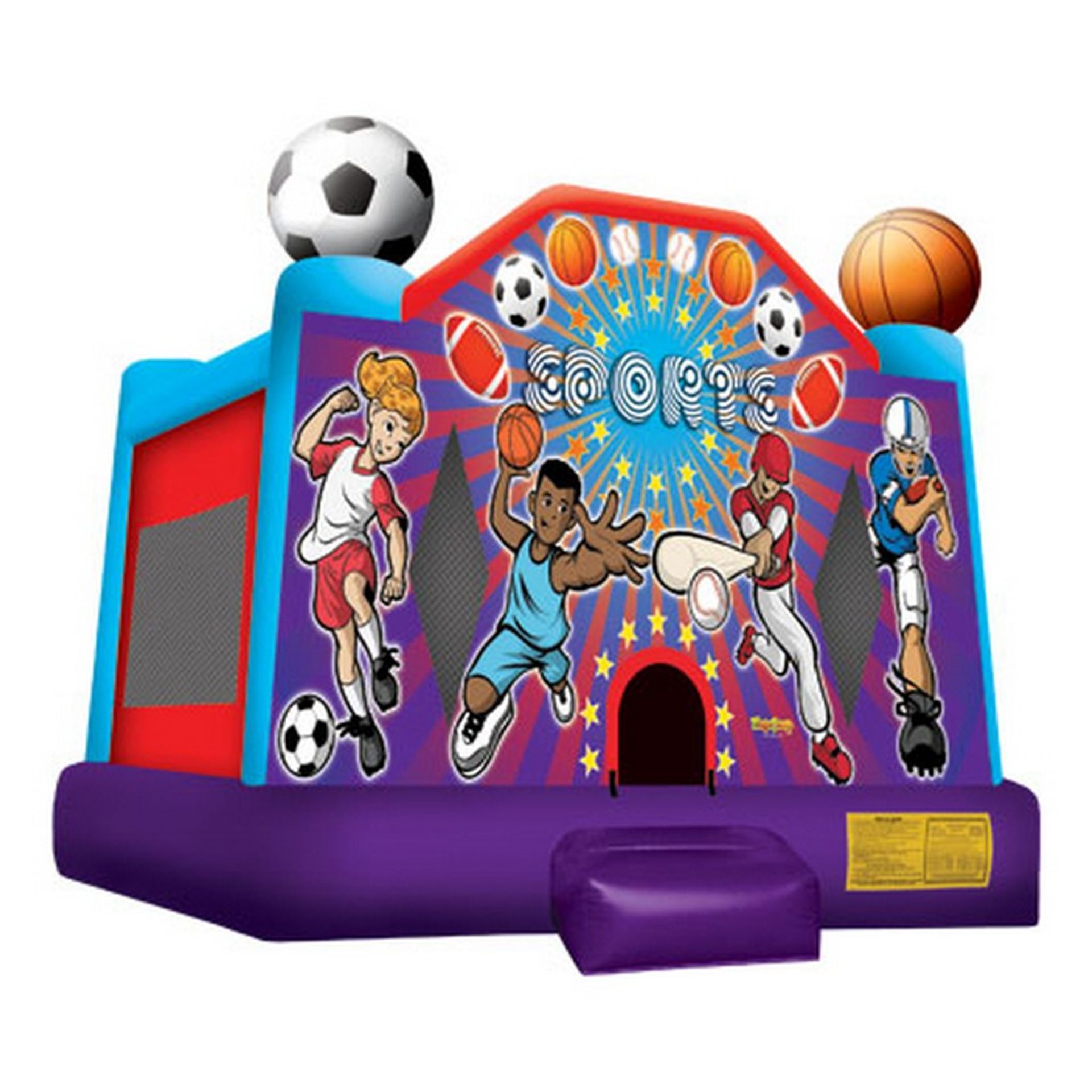 ALL-STAR (WITH HOOP) BOUNCE HOUSE WITH 1HP BLOWER