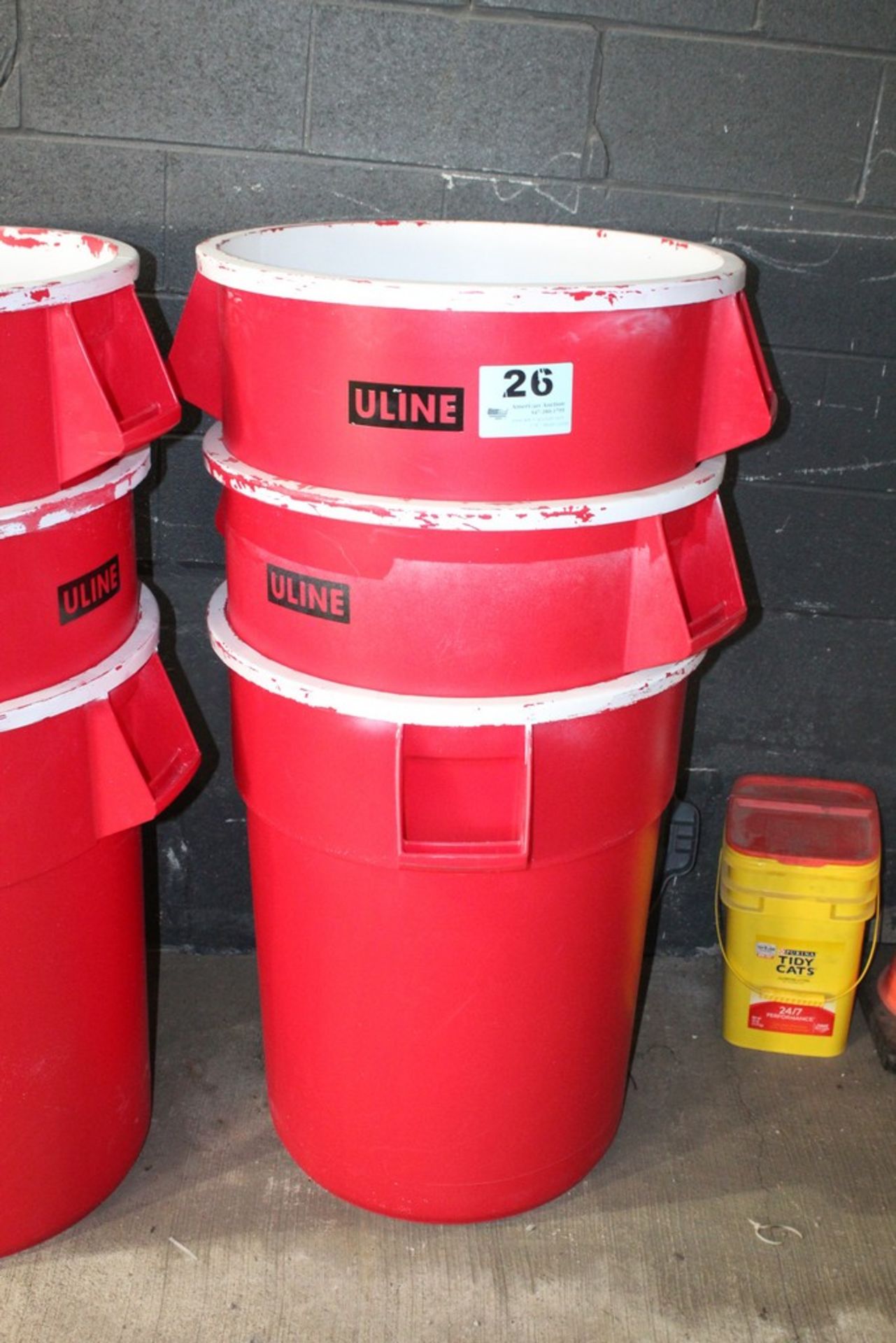 (3) U-LINE TRASH CANS