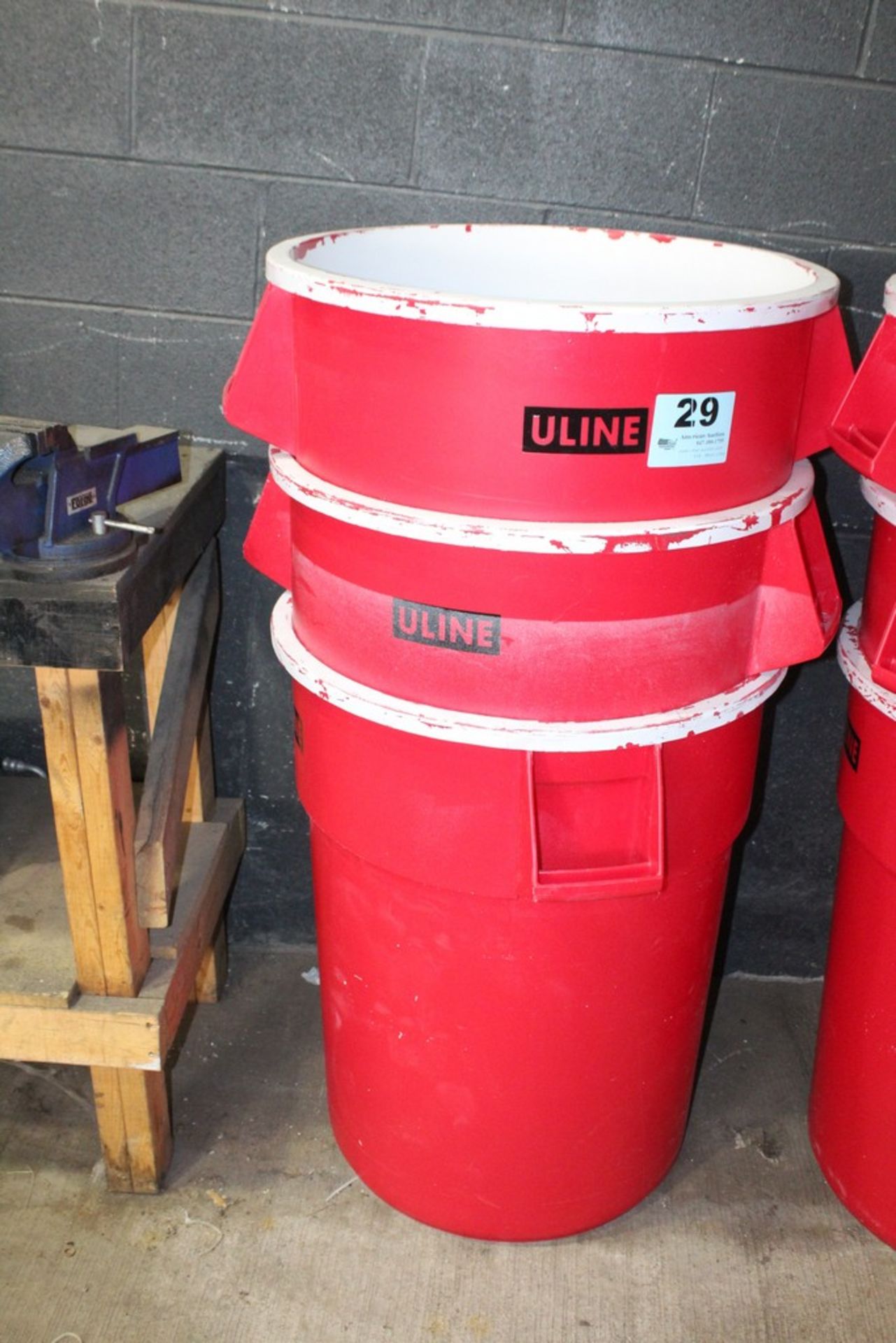 (3) U-LINE TRASH CANS