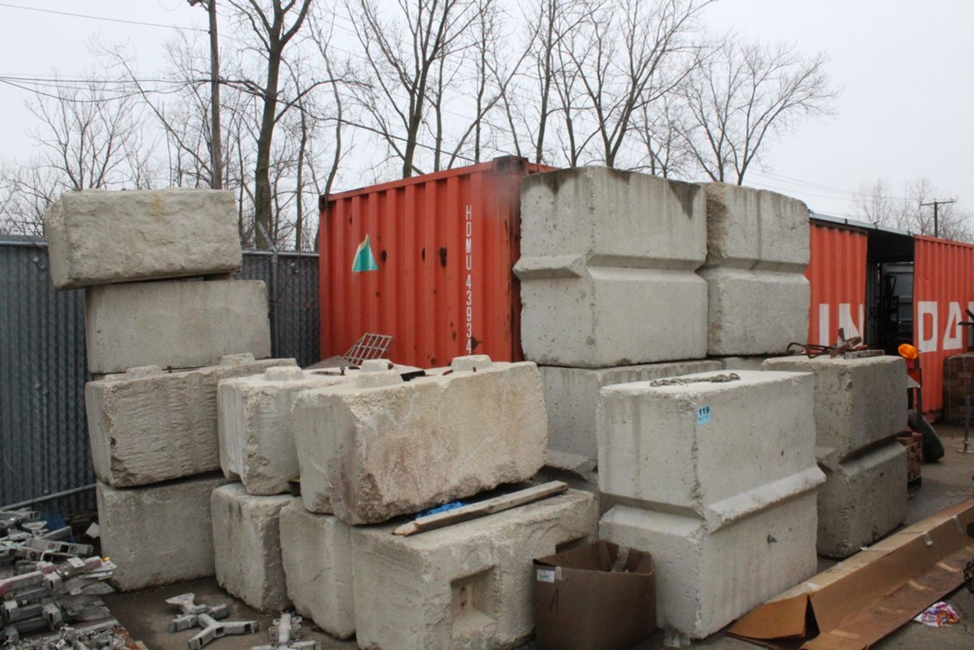 (16) CEMENT BLOCKS 7-4' X 2' X 4' AND 9