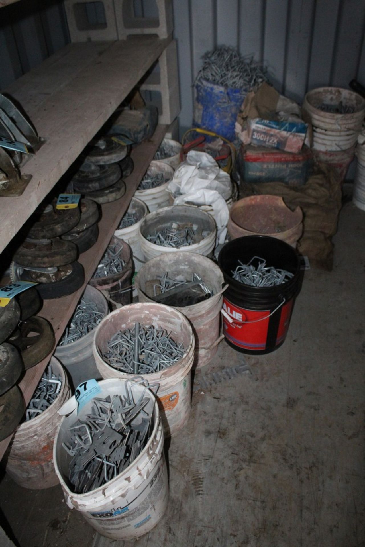 LARGE QTY OF WALL TIE HARDWARE IN BUCKETS AND MISC. IN BUCKETS - Image 2 of 3