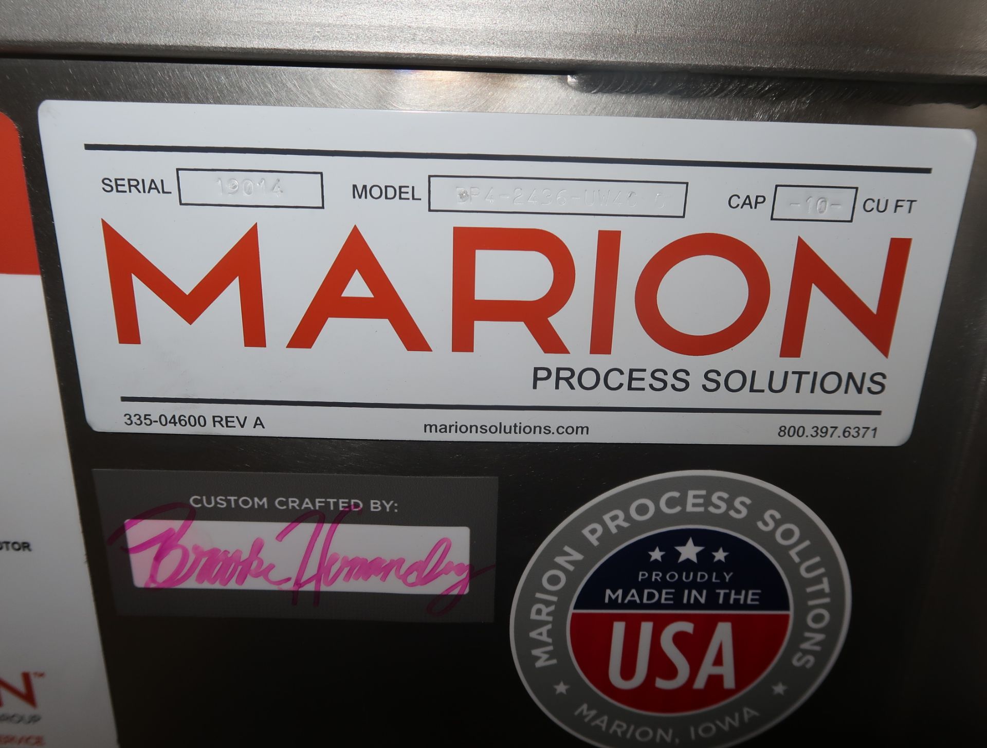 MARION 10 CUBIC FOOT MIXER, NEW IN CRATE 230V/460V 3PH - Image 17 of 22