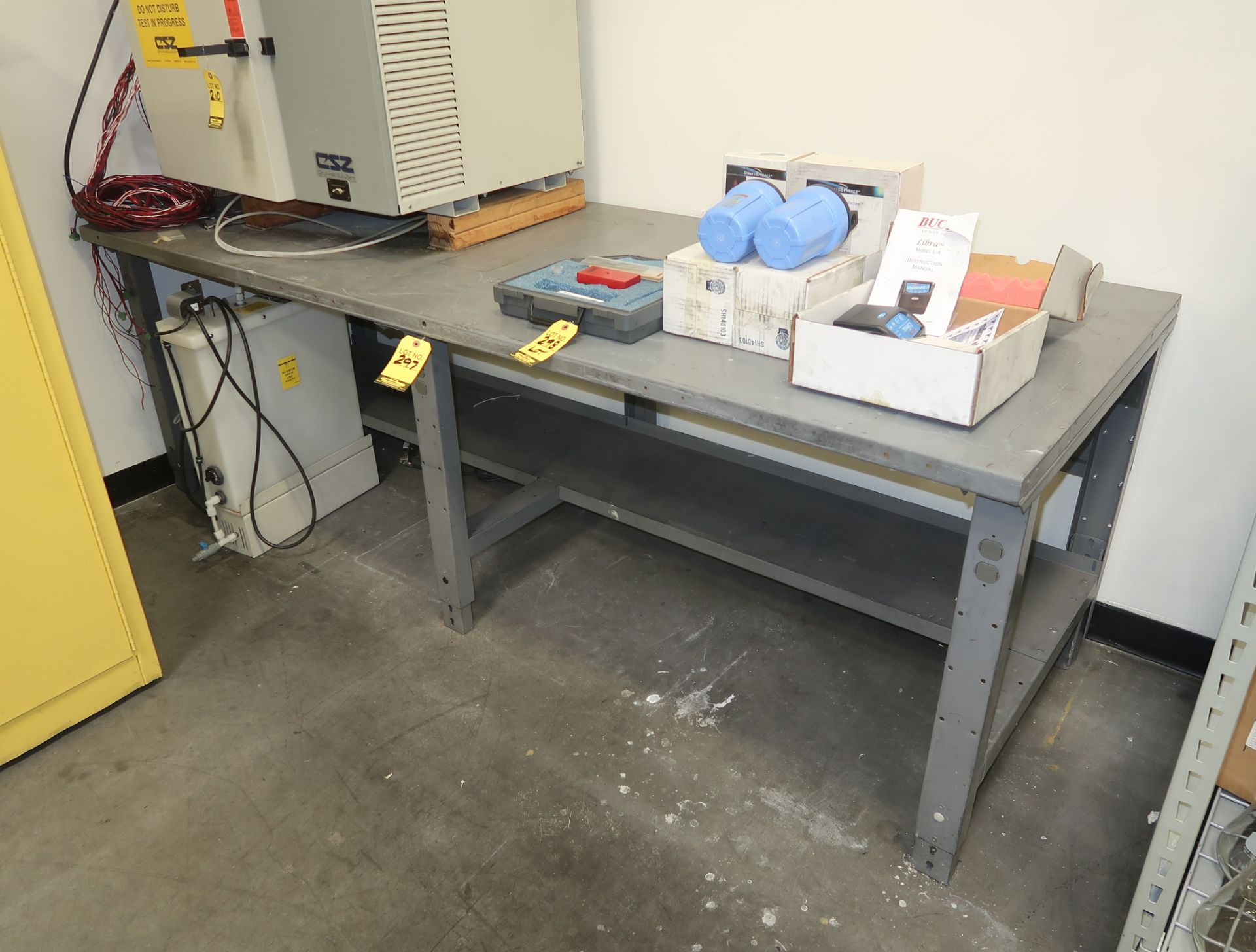 8' X 3' METAL LAB BENCH