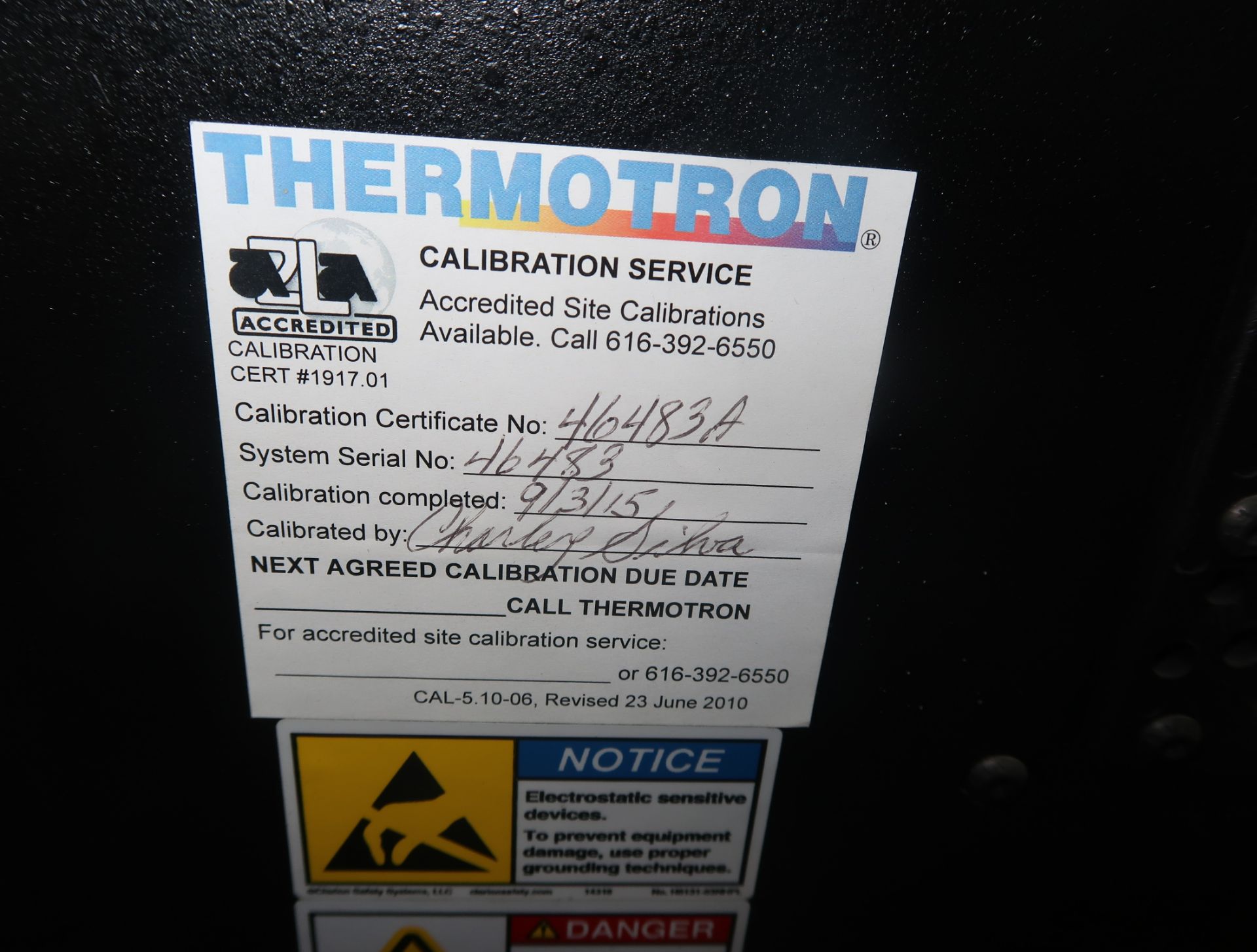 THERMOTRON ENVIRONMENTAL CHAMBER MDL. WP2736-THCMA-15, SN. 46483A, SELF CONTAINED - Image 3 of 12