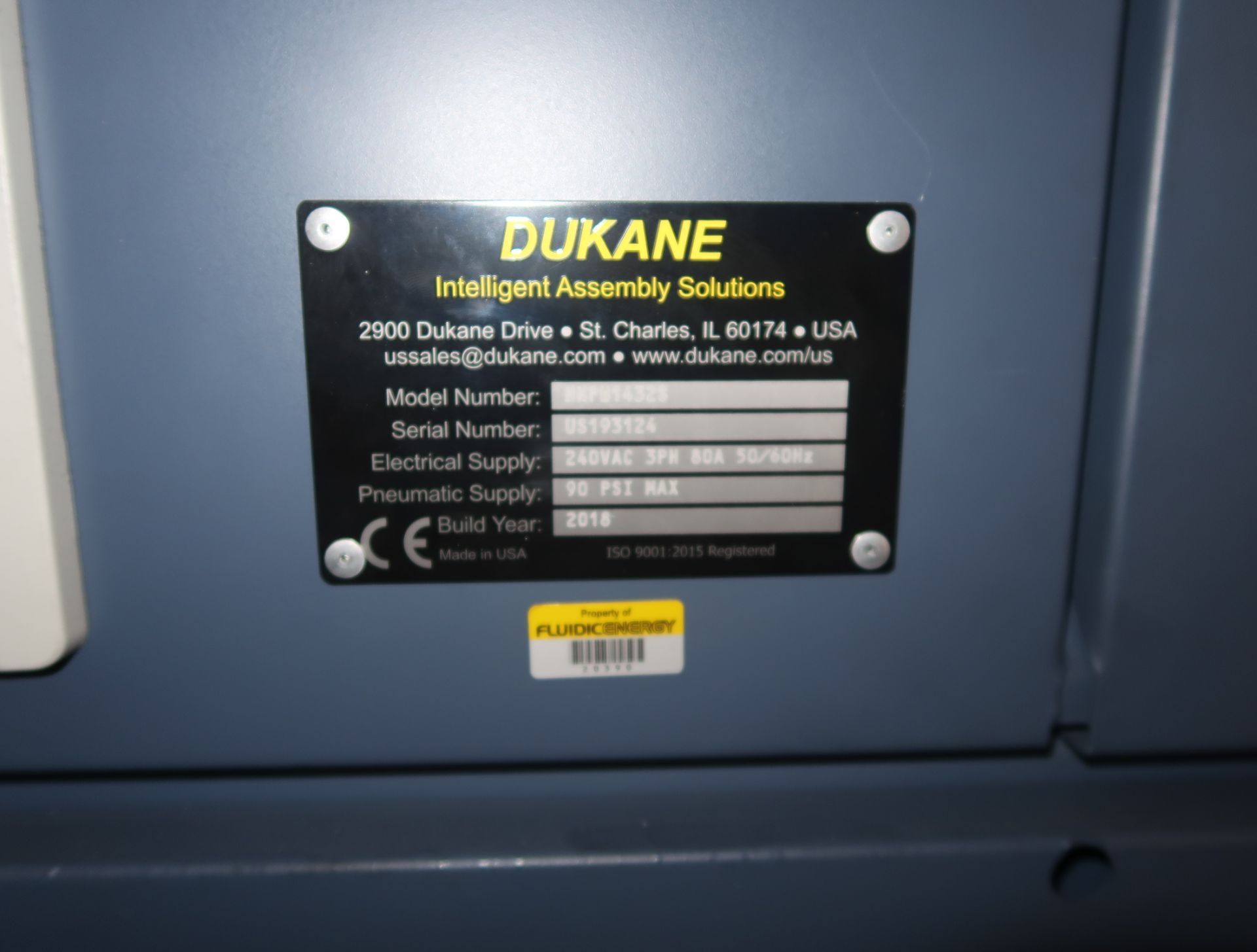 2018 DUKANE IR WELDER, MDL. HHPW1432S, SN. US193124 (NEW) - Image 6 of 13