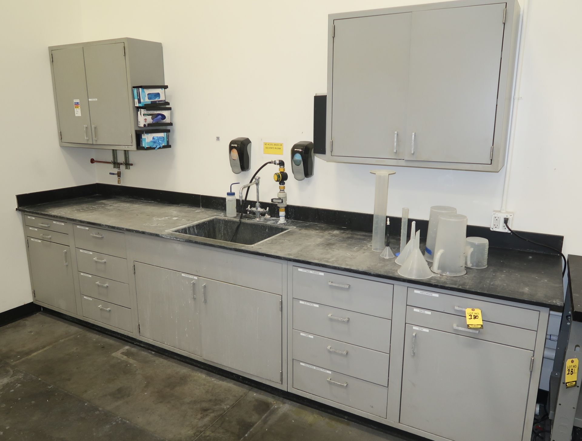 LAB SINK W/COUNTER & CABINETS