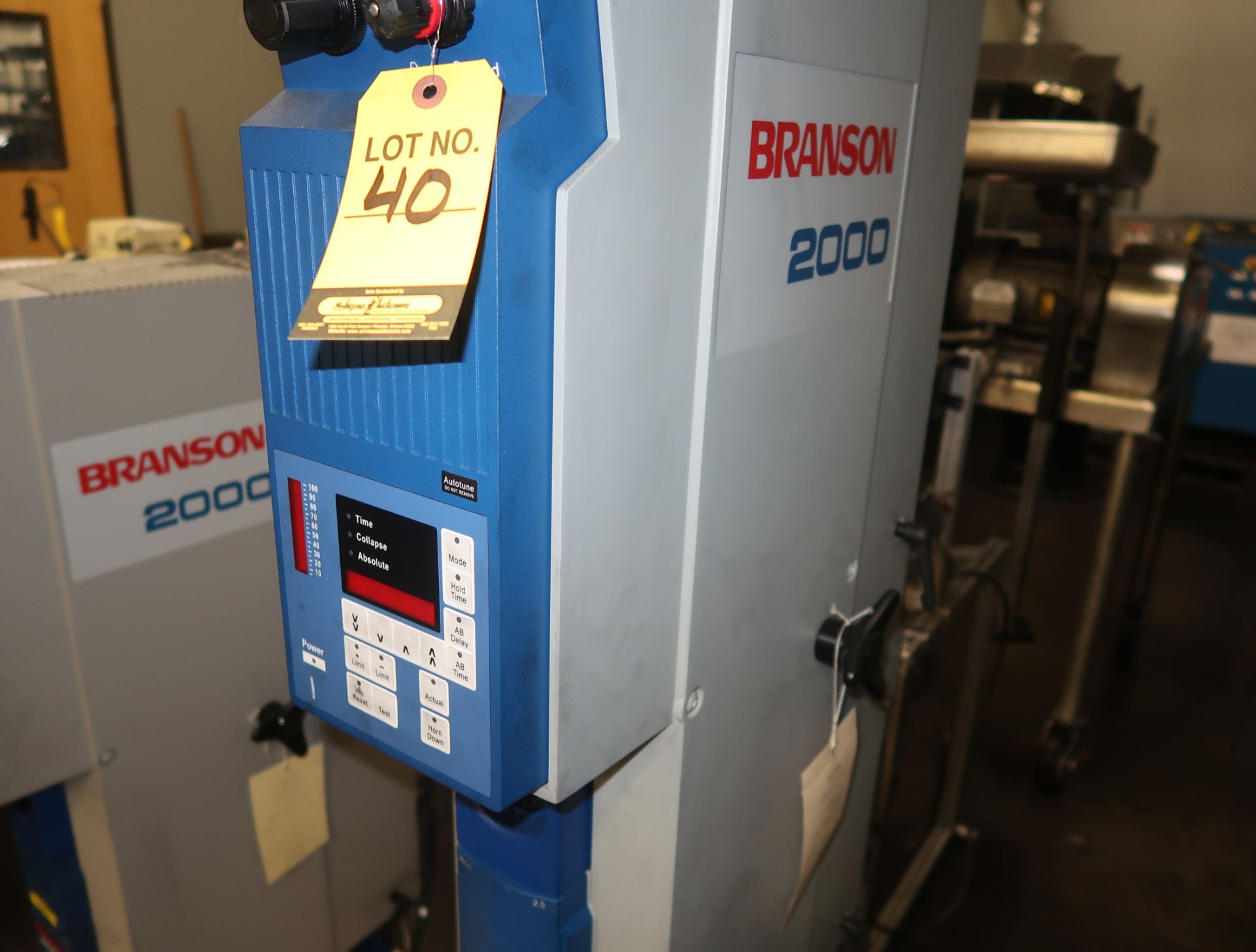 BRANSON 2000IW SONIC WELDER SN. WMA18102332A - Image 2 of 4