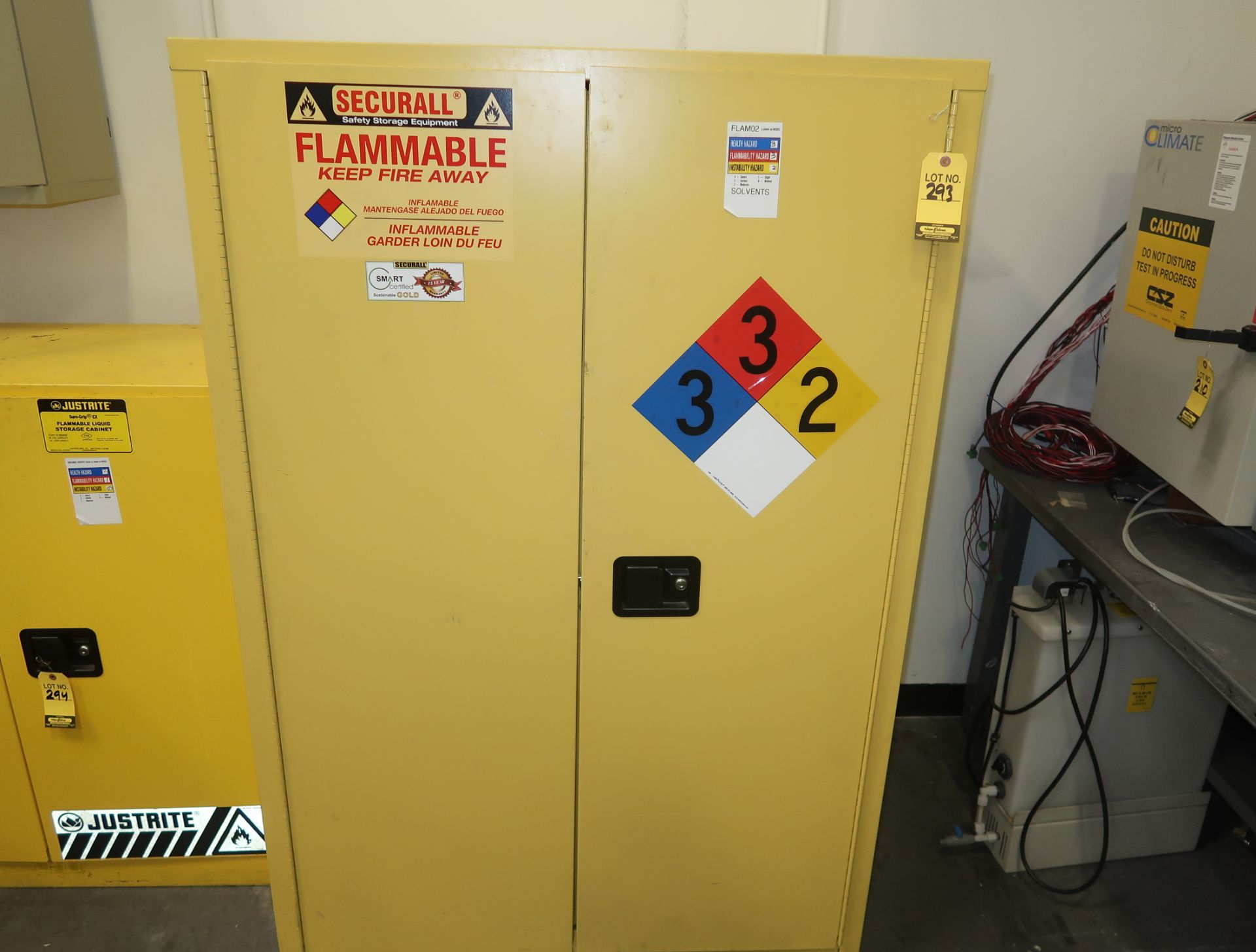 SECURALL MDL. A-190 90-GAL FLAMMABLE CABINET