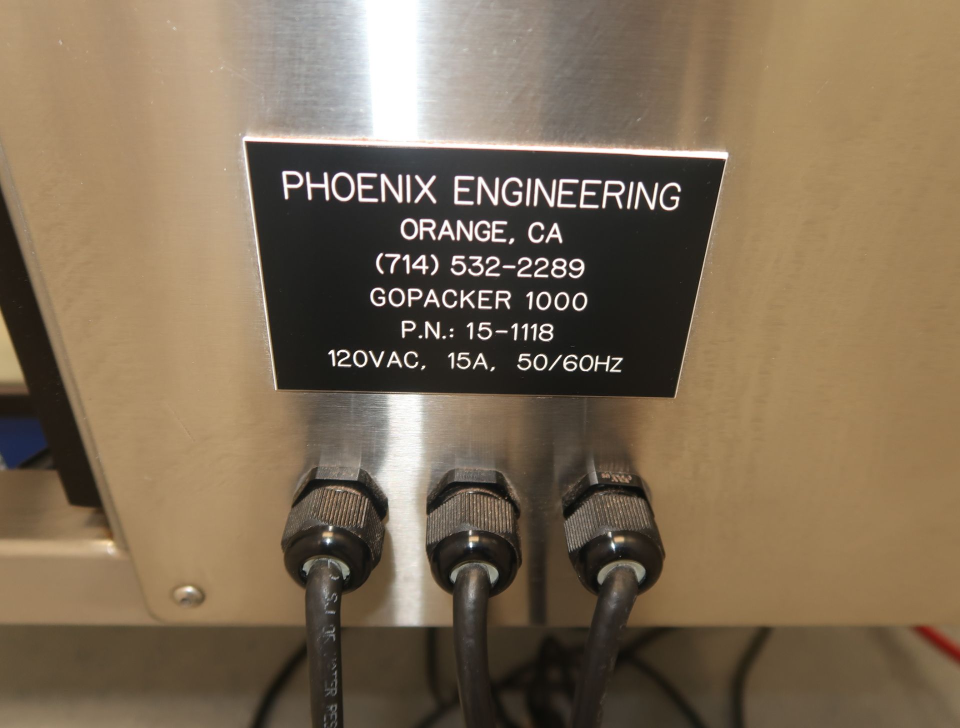 PHOENIX ENGINEERING GOPACKER 1000 W/ MD-24 PRODUCT FEEDER, TOOLING & 2-DISCS PN. 15-1118 - Image 2 of 4