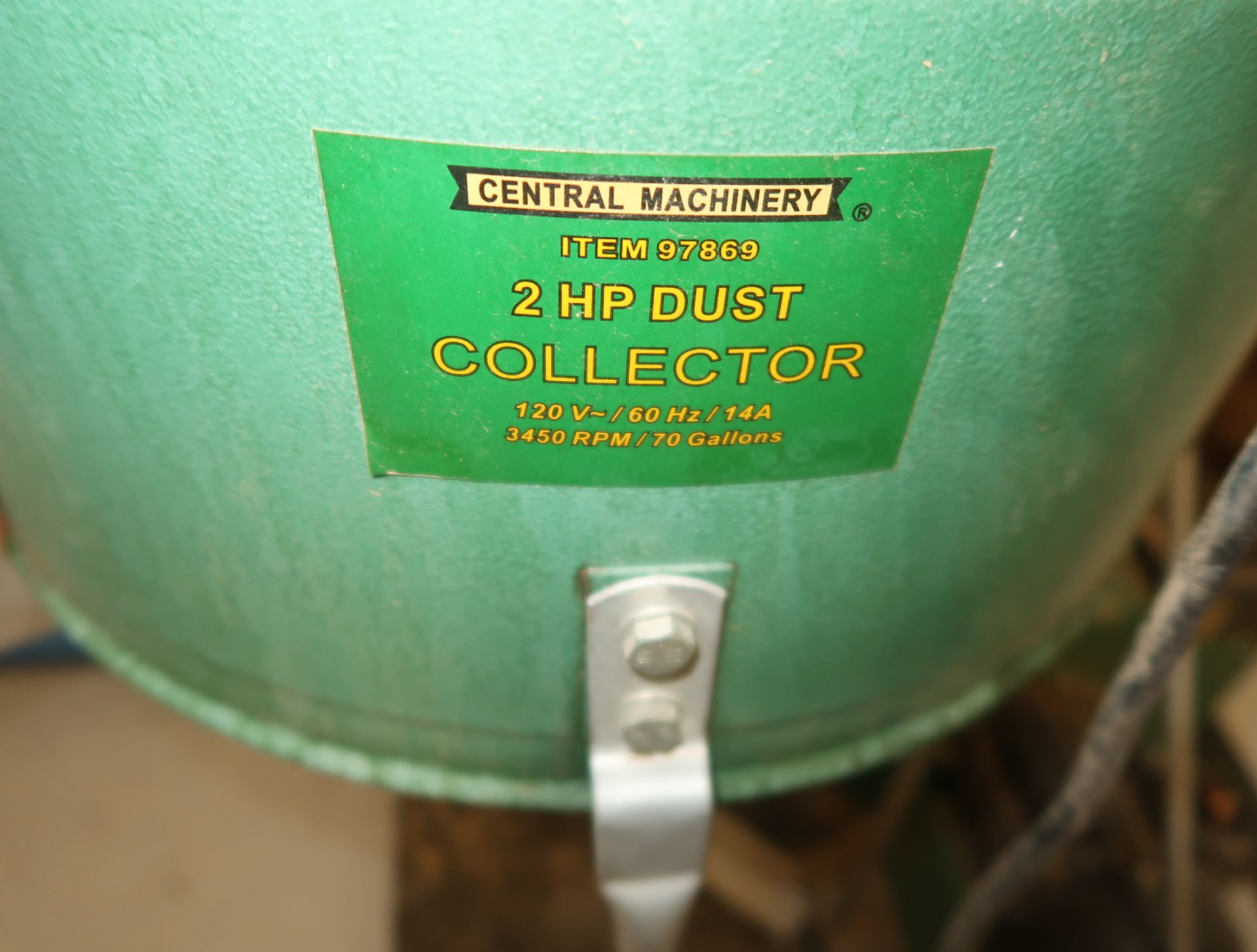 CENTRAL MACHINERY 2HP DUST COLLECTOR MDL. 97869