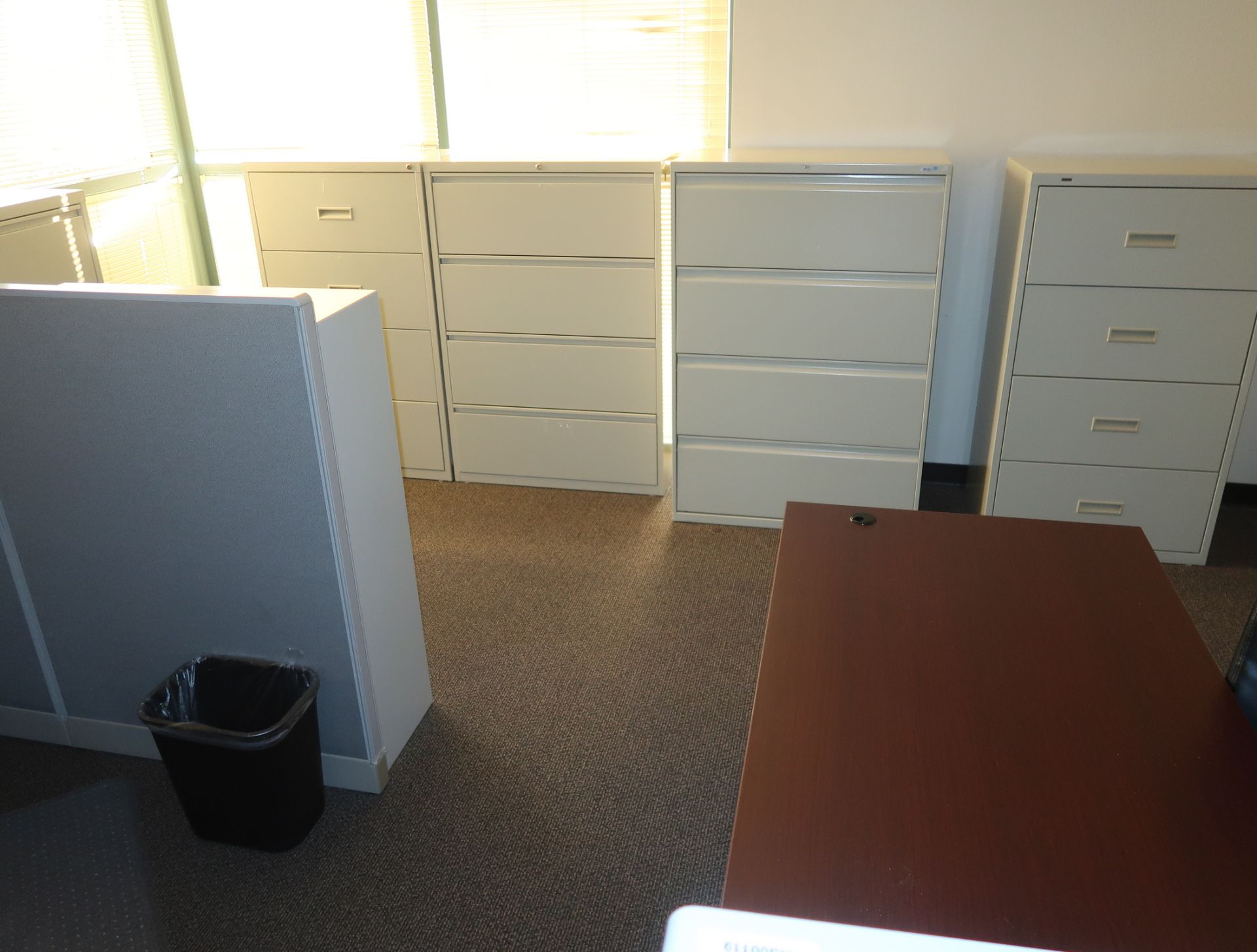 LOT CUBICLES, DESK, CHAIR, FILING CABINETS - Image 2 of 2