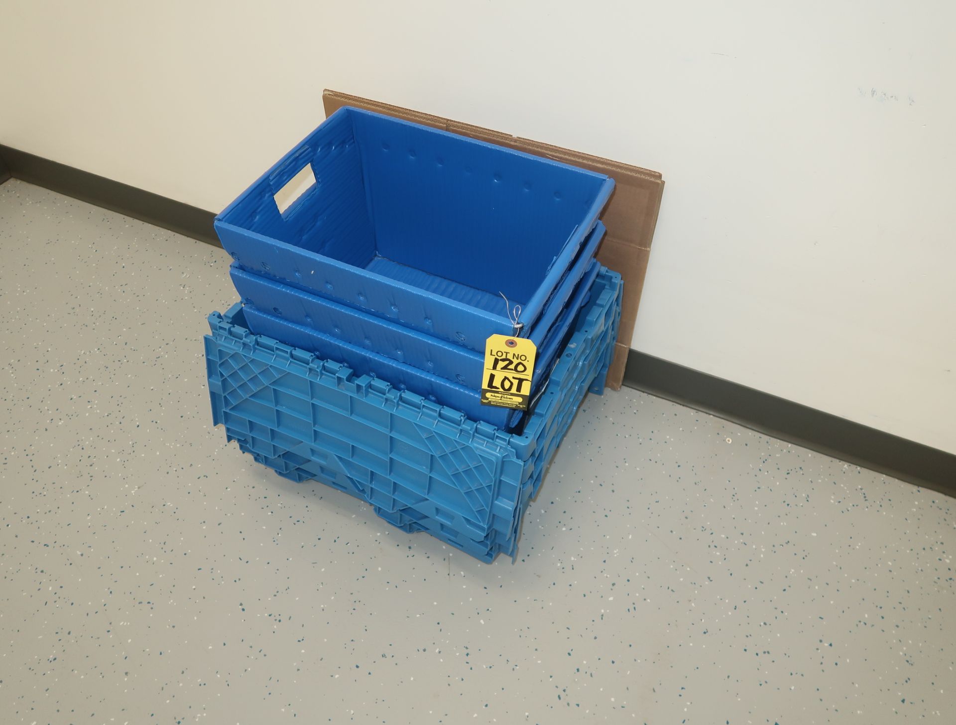 LOT ASST. BLUE CRATES, PRODUCT TOTES