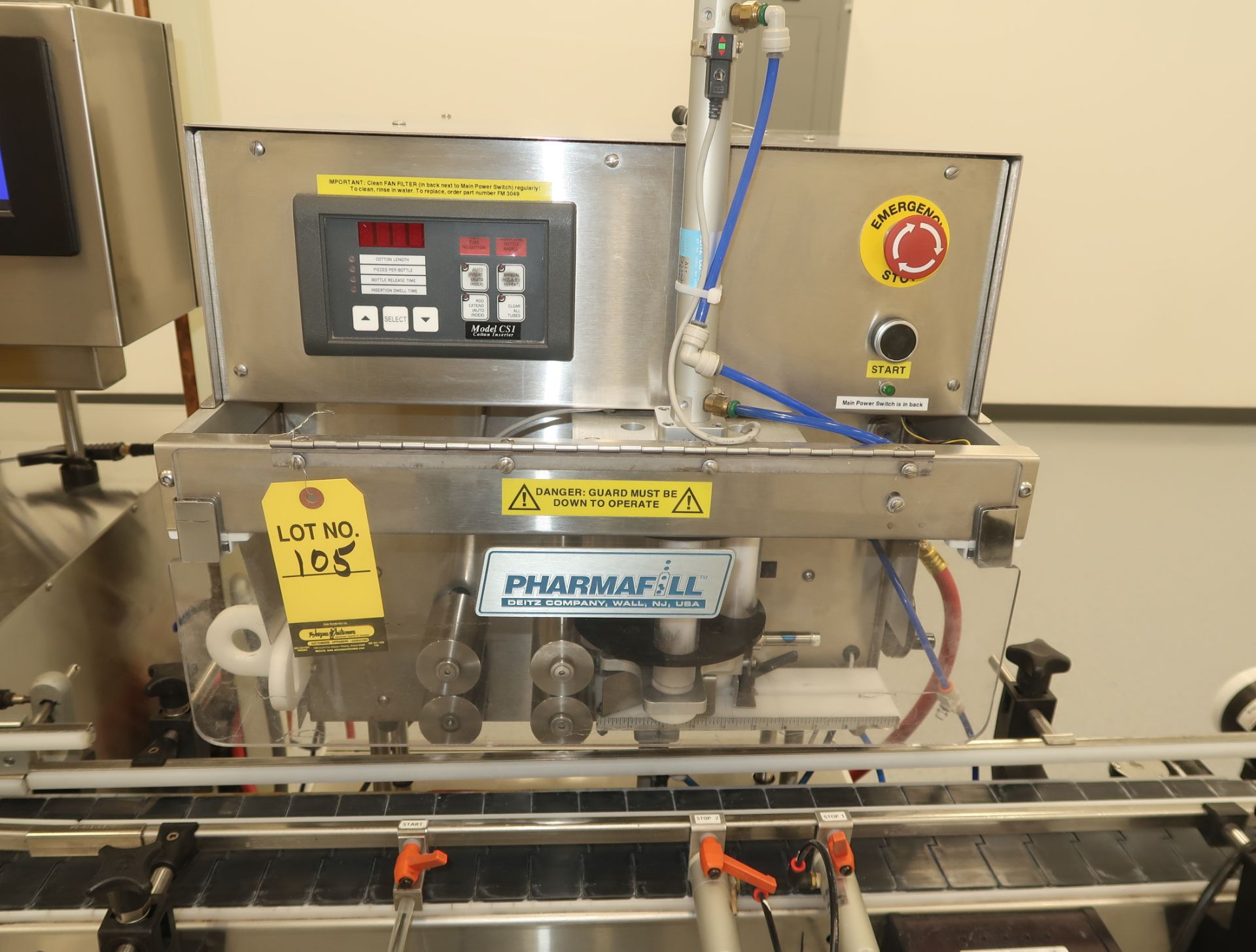 PHARMAFILL MODEL CS1 COTTON INSERTER, SN. 243, 115V