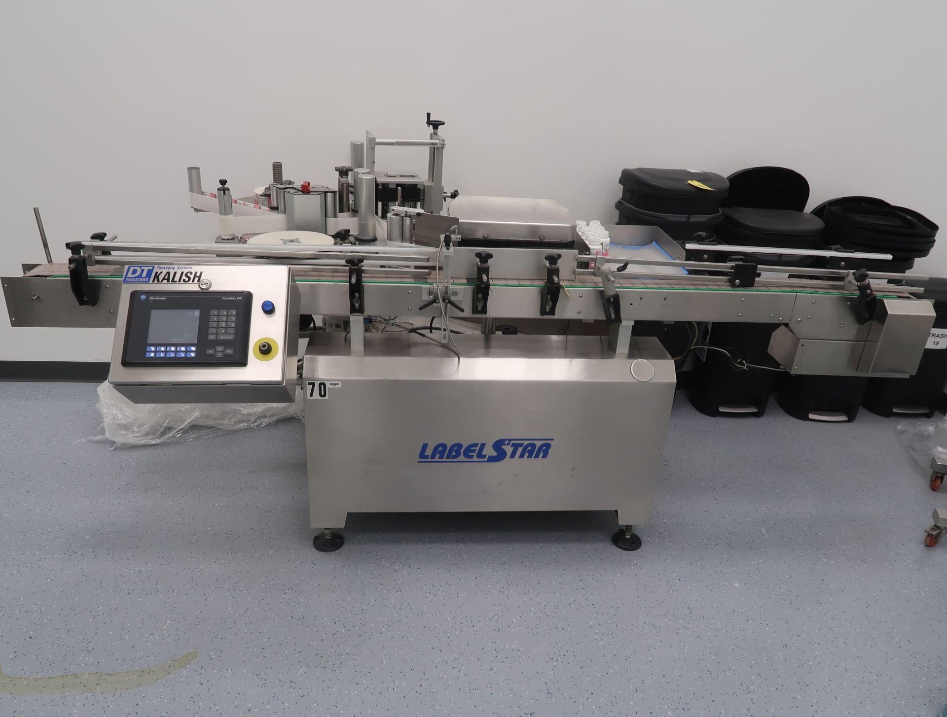 KALISH LABEL STAR, MODEL 6710, SN. 804376, WRAP AROUND LABELER W/LABELING HEAD