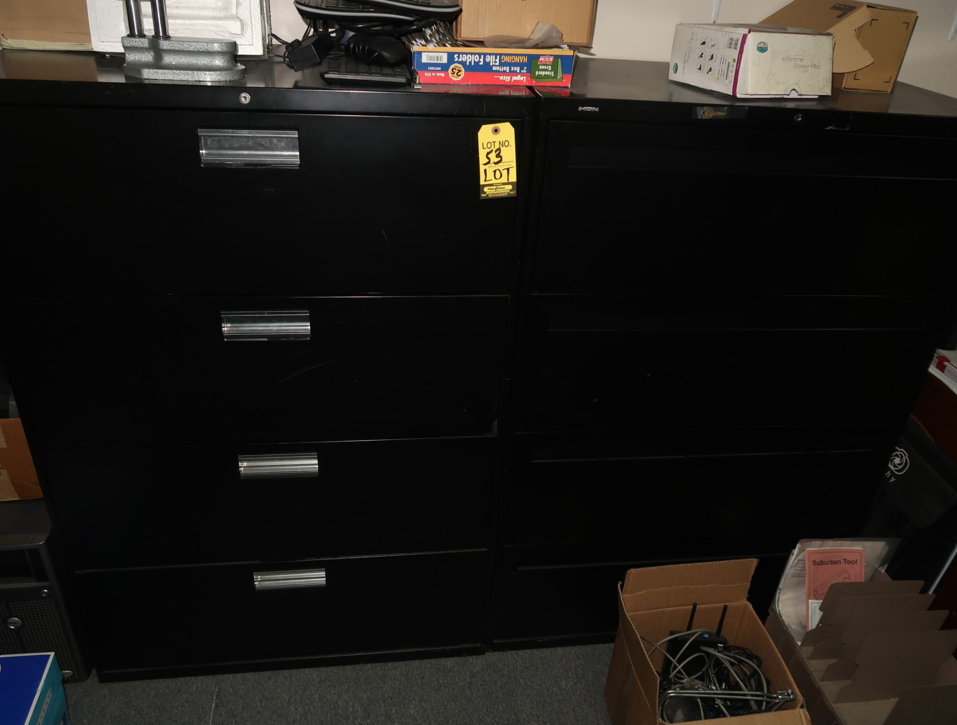 2 FILING CABINETS, OFFICE & COMPUTER SUPPLIES