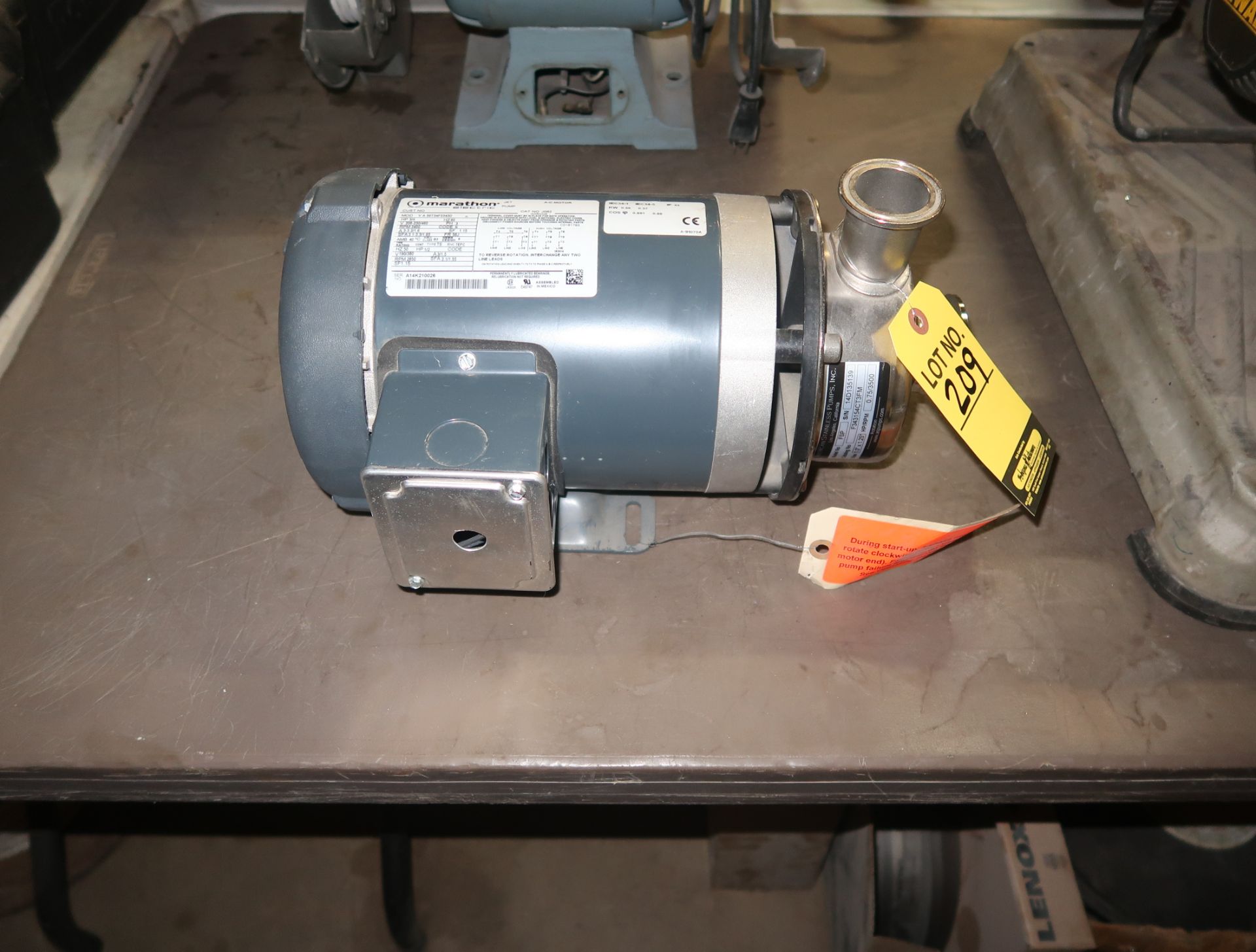 MARATHON ELECTRIC PUMP 3/4HP