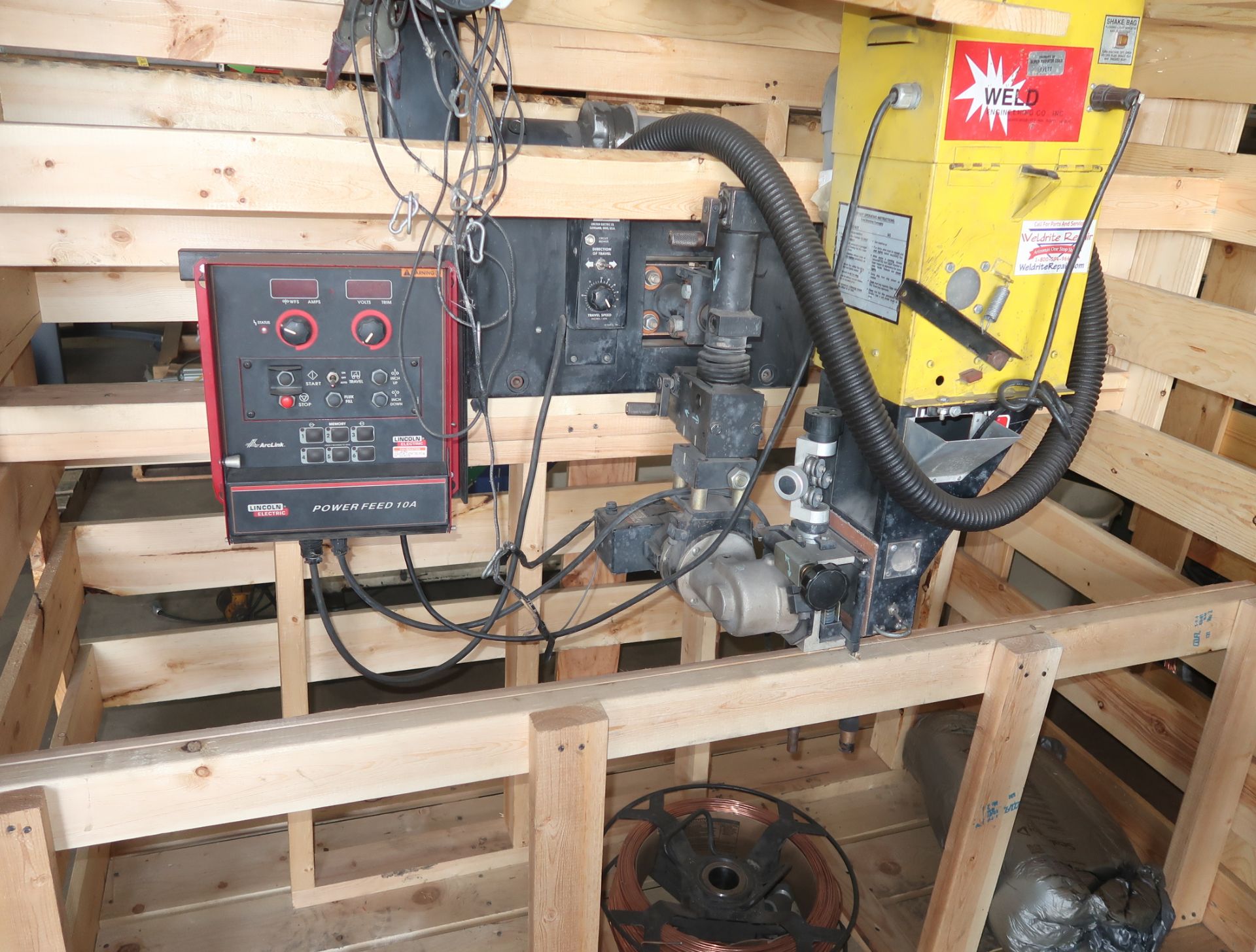 LINCOLN ELECTRIC SUB-ARC WELDER, LINCOLN POWER WAVE 1000 AC/DC WELDER, W/POWERFEED, ETC.