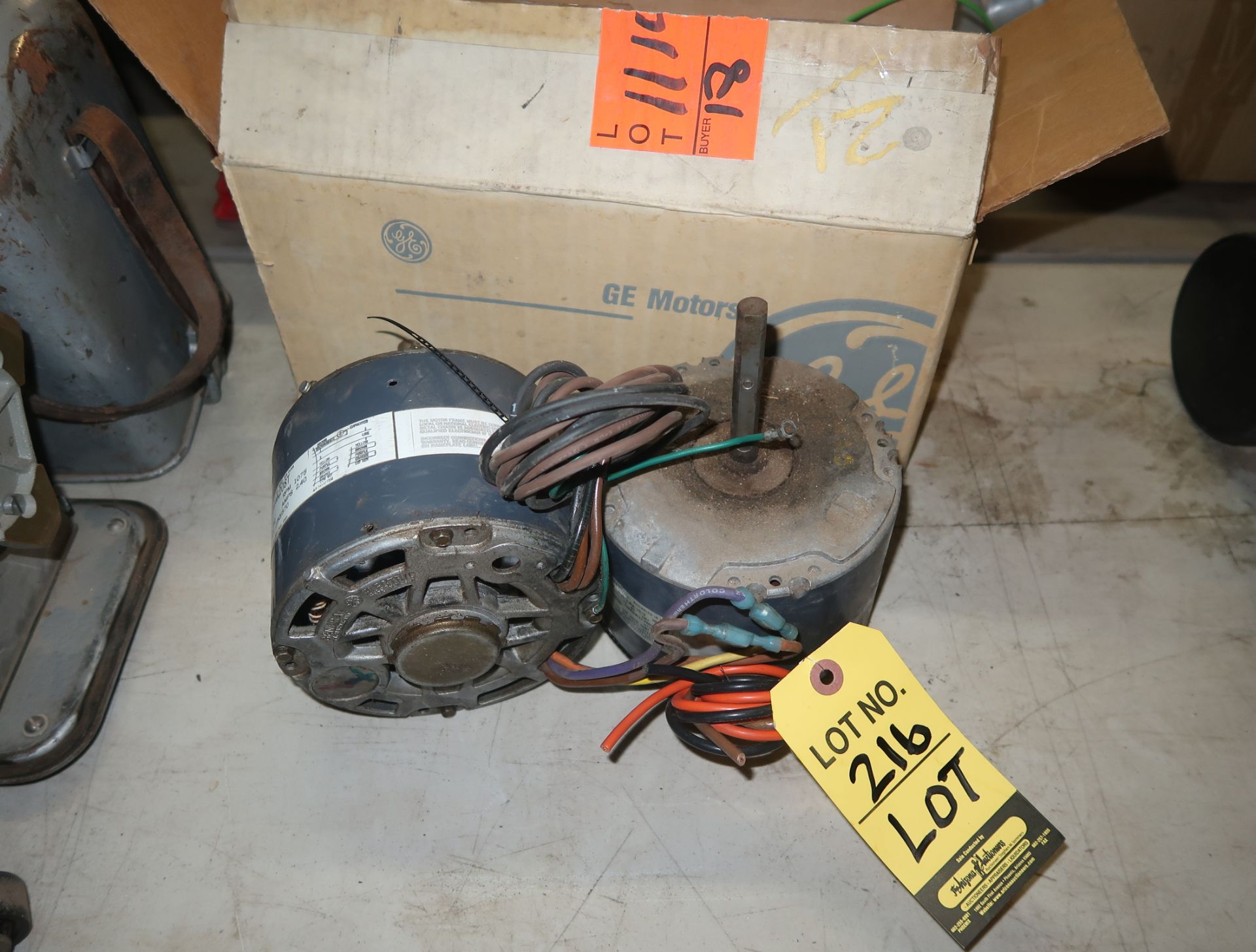 LOT ELECTRIC MOTORS, 1/3HP $ 1/2HP