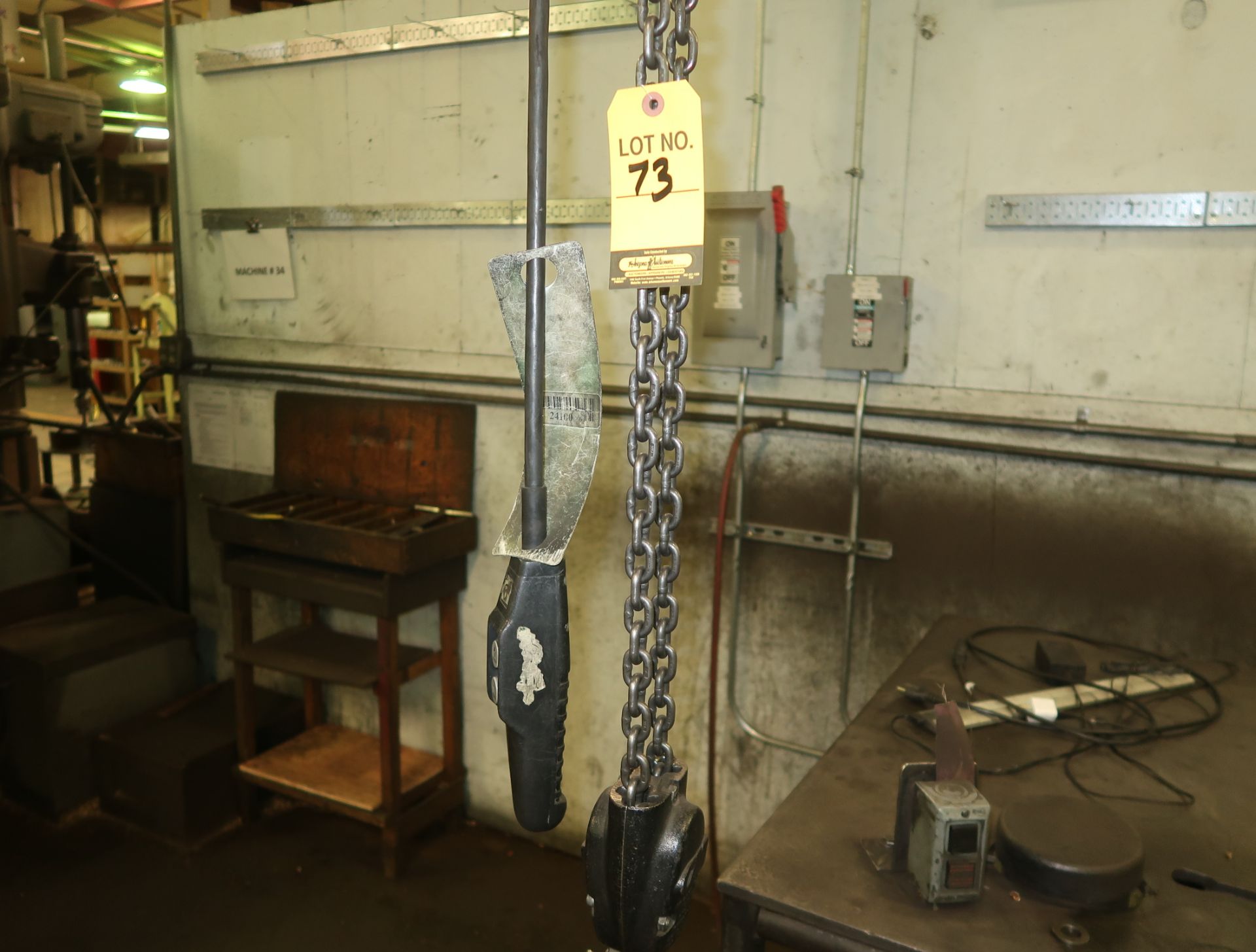 CM VALUESTAR 1-TON ELECTRIC HOIST W/TROLLY - Image 2 of 2