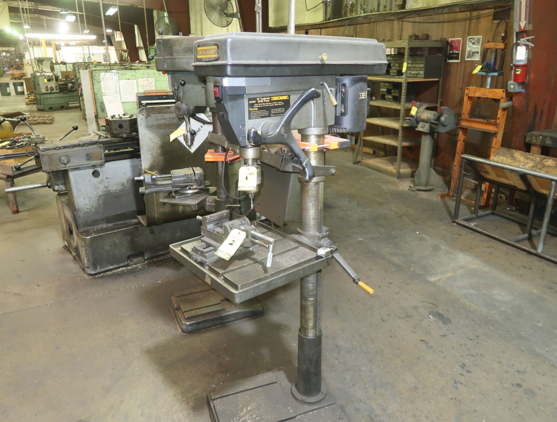 CENTRAL MACHINERY FLOOR MDL. 20", 12 SPEED DRILL PRESS, 1.5HP, 120V, W/JACOBS CHUCK