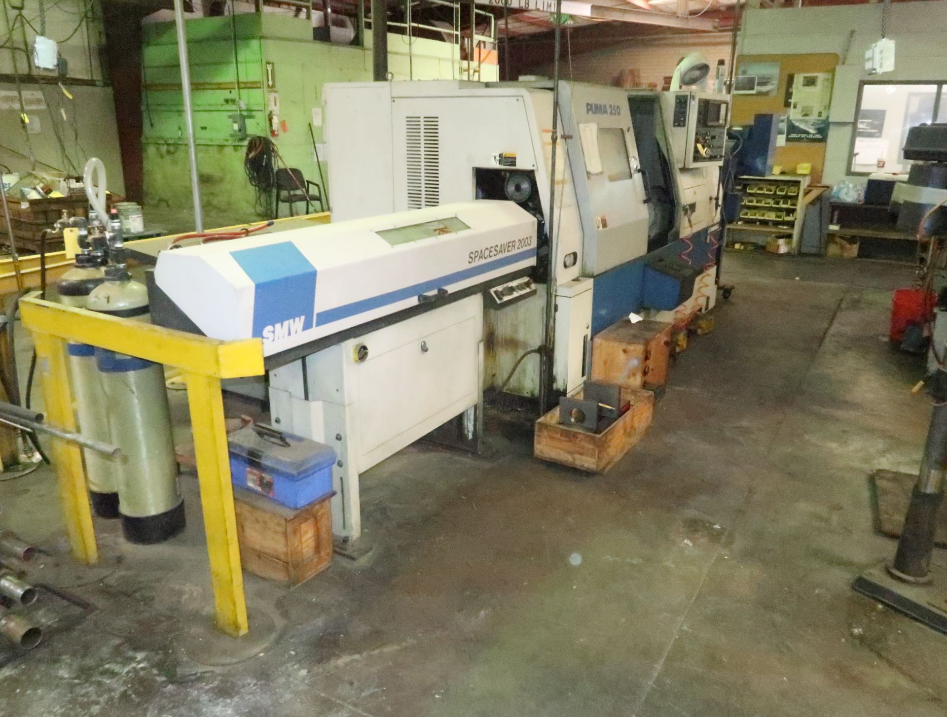 1999 DAEWOO PUMA 250B CNC LATHE, FANUC 21T CONTROL, 12-STATION TURRET, TAIL STOCK, 3-JAW CHUCK, - Image 7 of 8