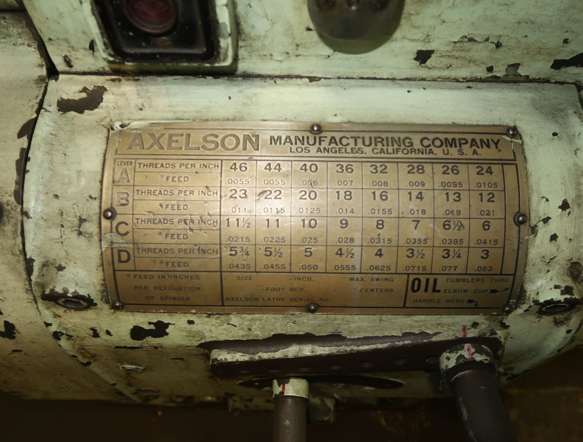 AXELSON ENGINE LATHE - Image 2 of 4