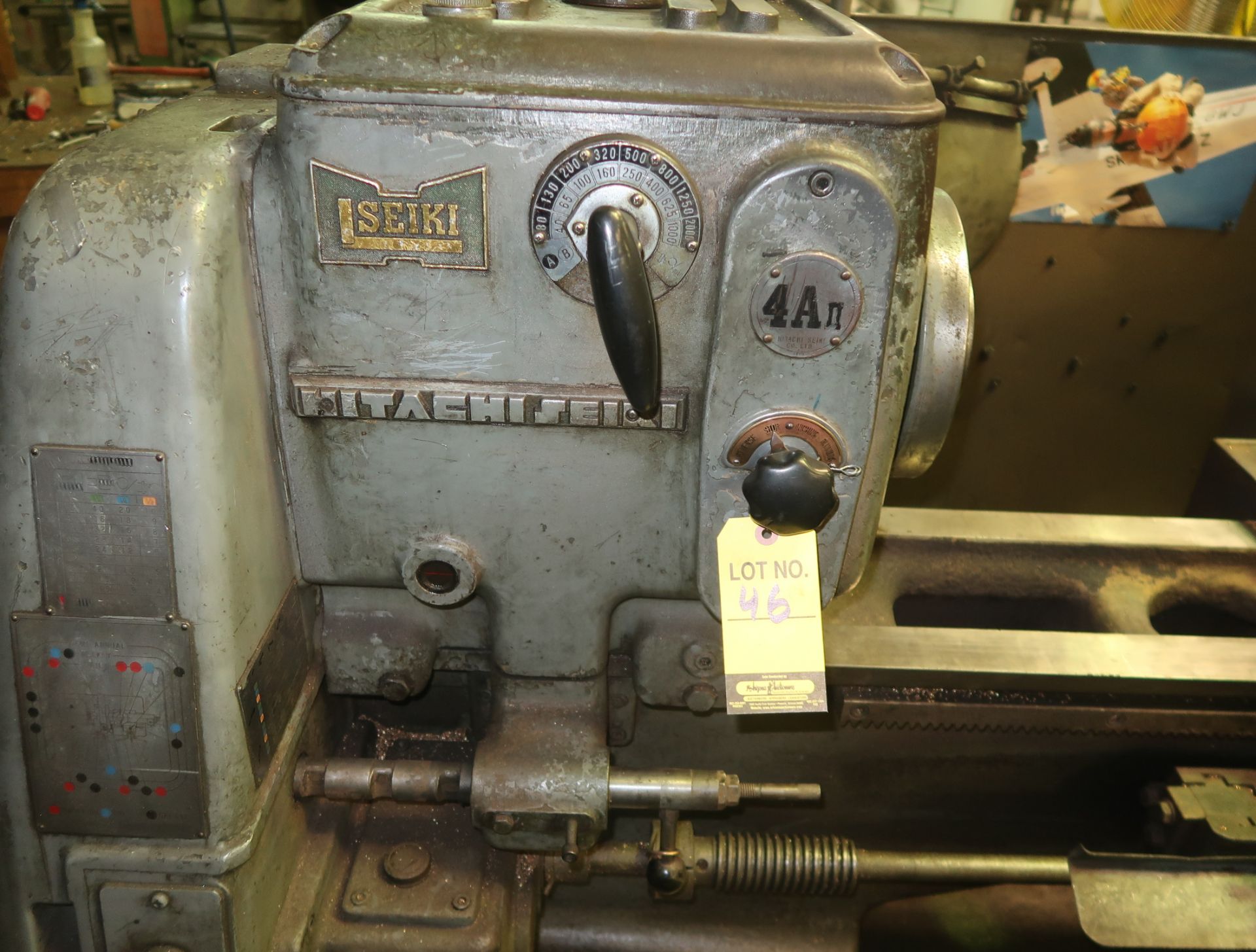 HITACHI SEIKI MDL. 4A TURRET LATHE, 3" THRU HOLE - Image 2 of 4