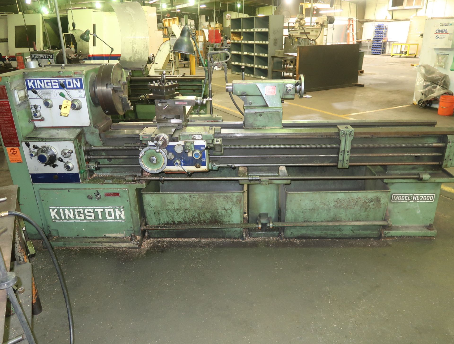 KINGSTON MDL. HL-2000 ENGINE LATHE, 3-JAW CHUCK, 4-WAY TOOL POST, 220V 3PH, SN. 10781129G