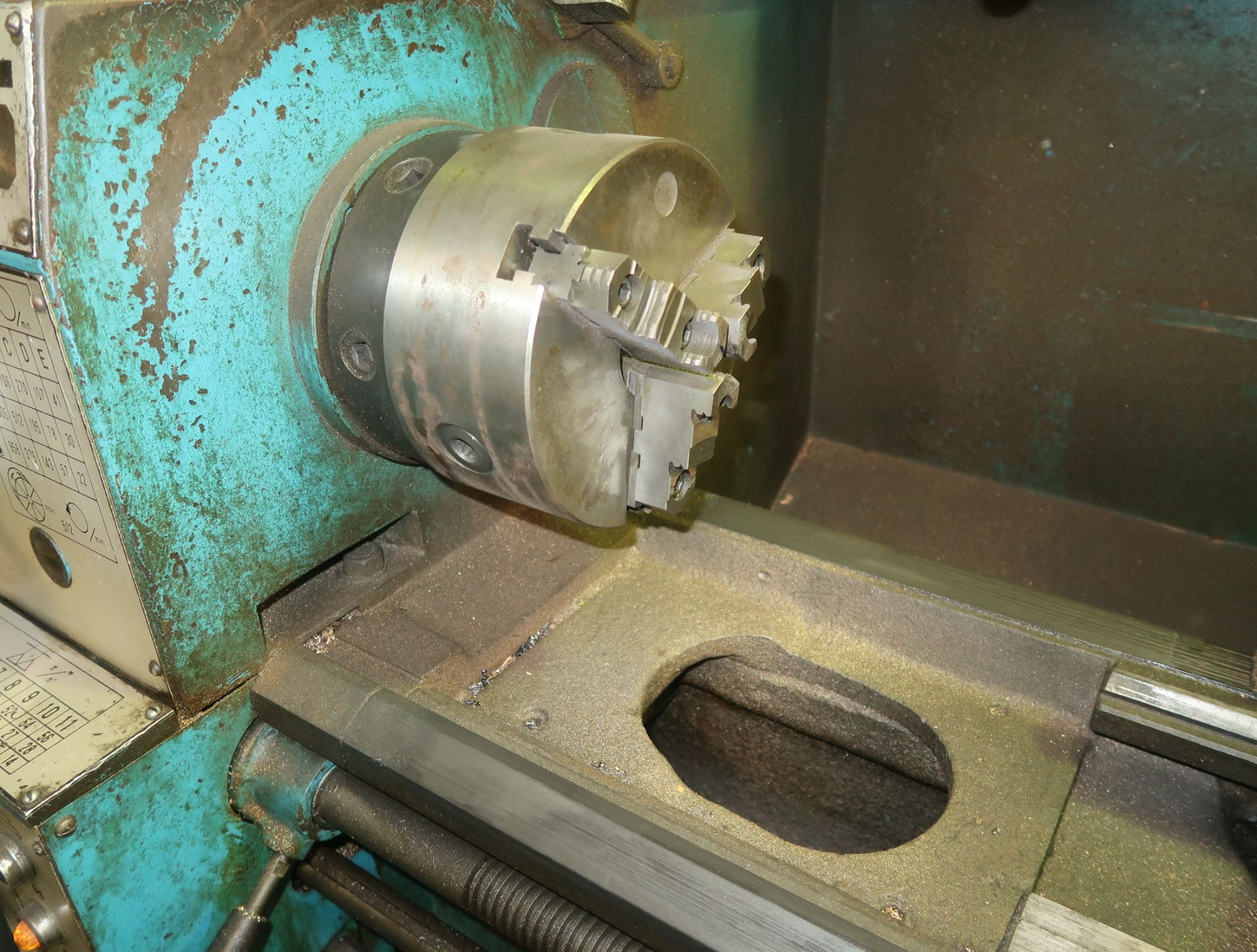 ENCO III-1445 ENGINE LATHE, 2 3/4" THRU HOLE, 3-JAW CHUCK 4-WAY TOOL POST, SN. 7380 - Image 2 of 6