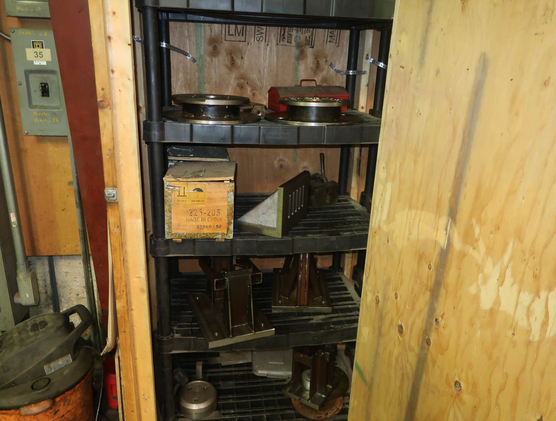 LOT WOODEN STORAGE CABINETS W/CONTENTS - Image 2 of 6