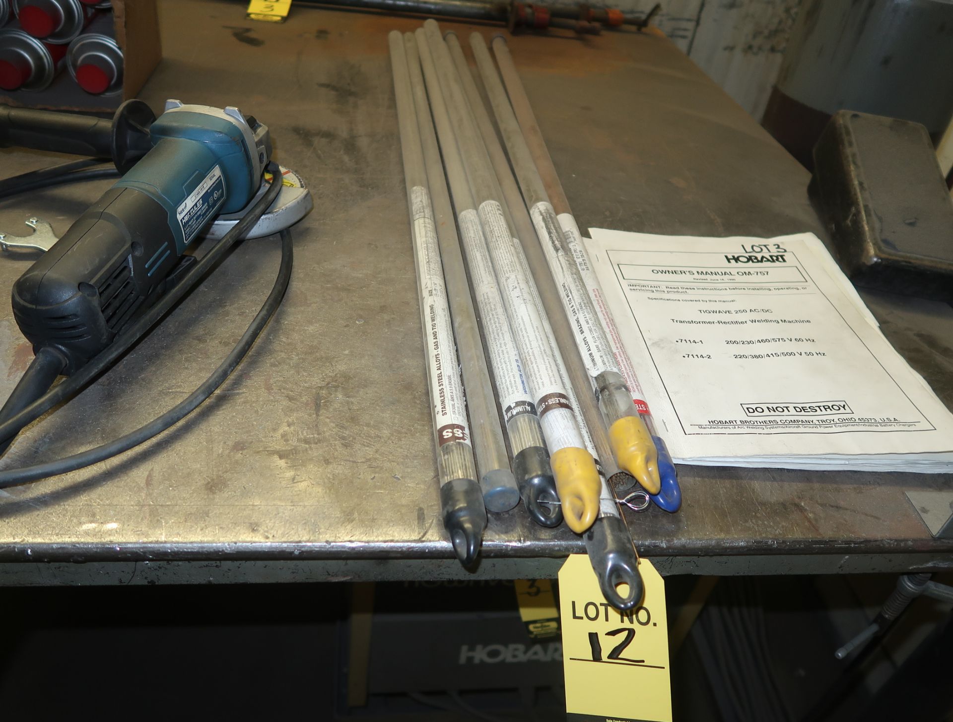 LOT ASST. WELDING ROD, SS, ALUM, ALLOYS