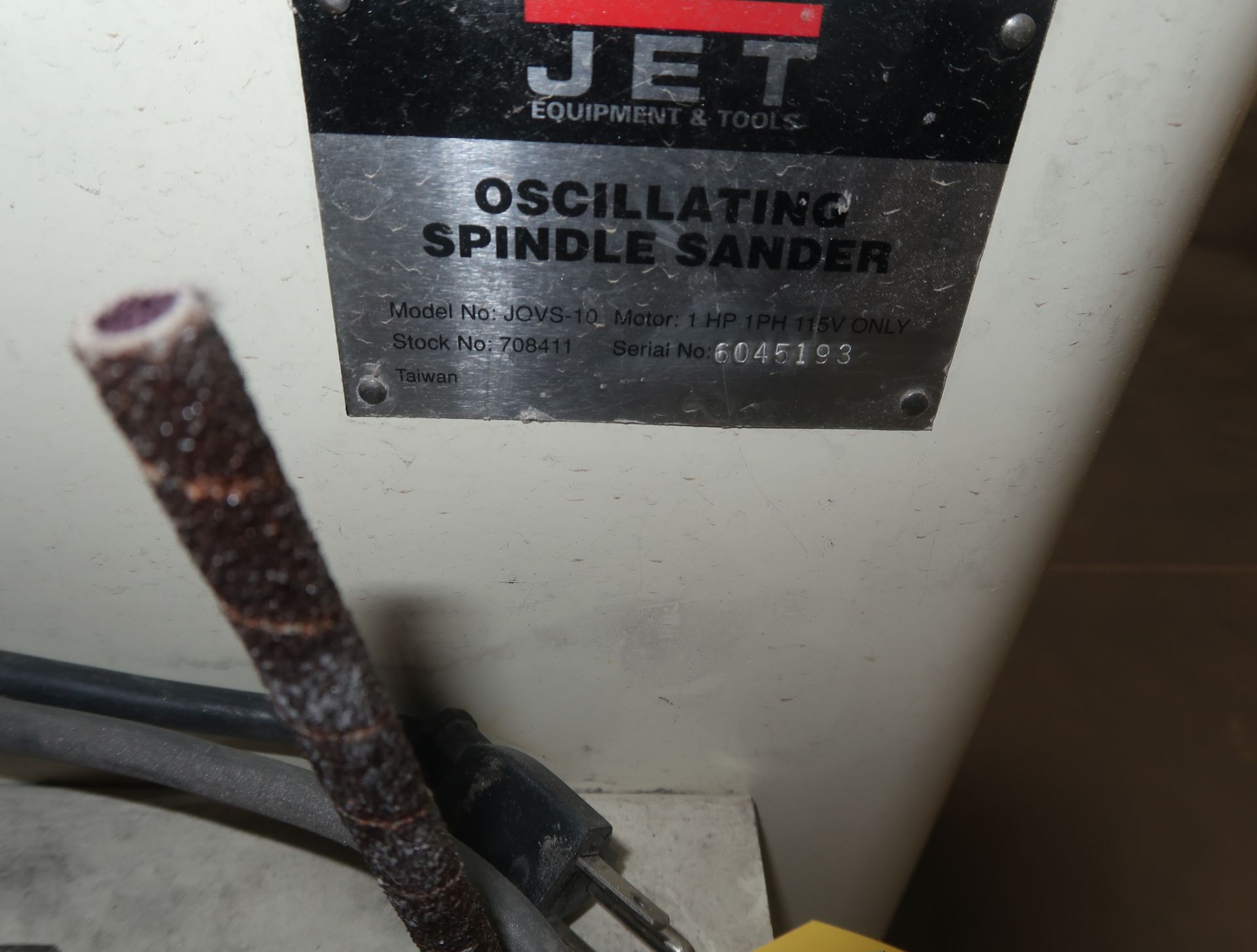 JET OSCILLATING SPINDLE SANDER SN. 6045193 - Image 2 of 3