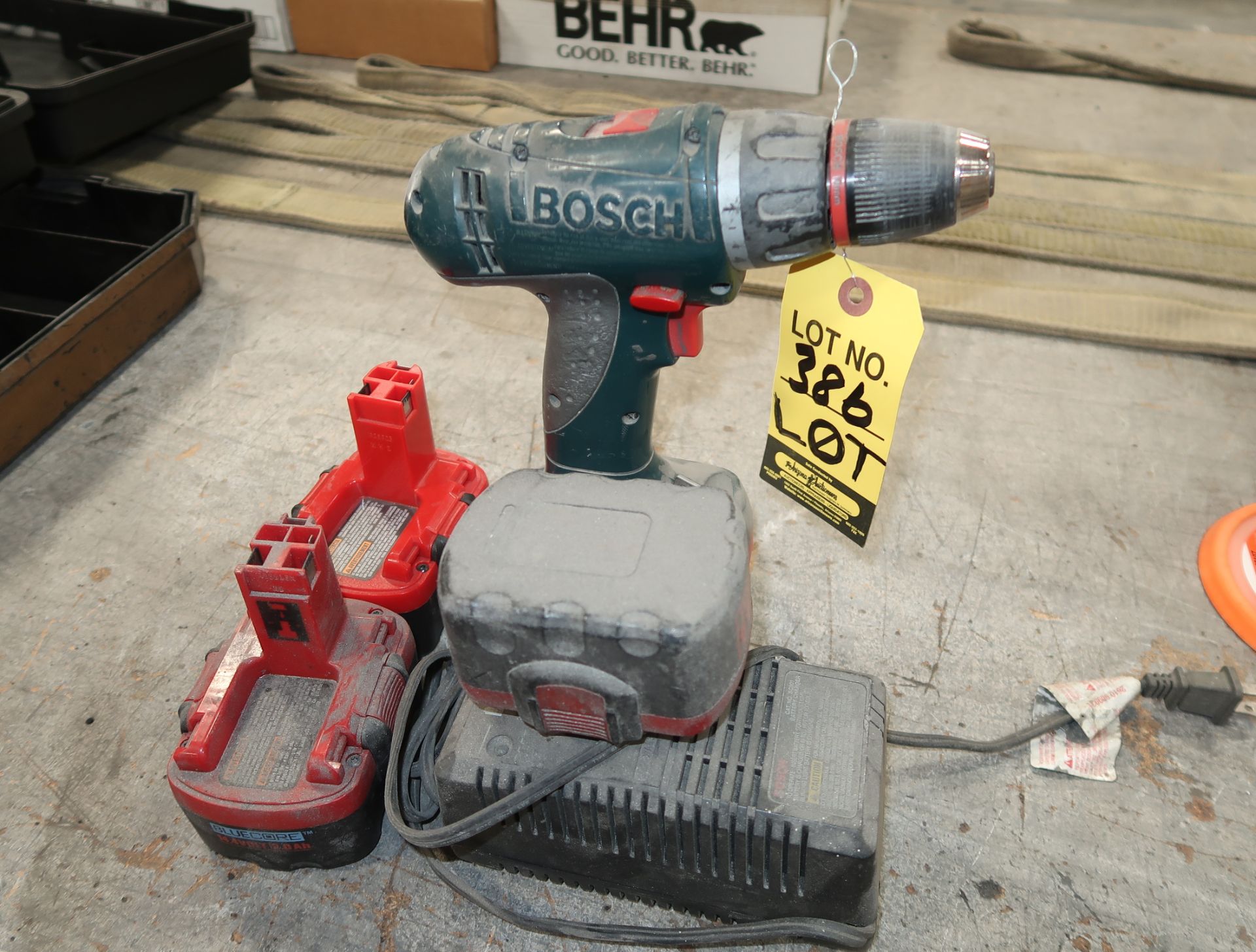 BOSCH DRILLS W/ BATTERIES & CHARGERS