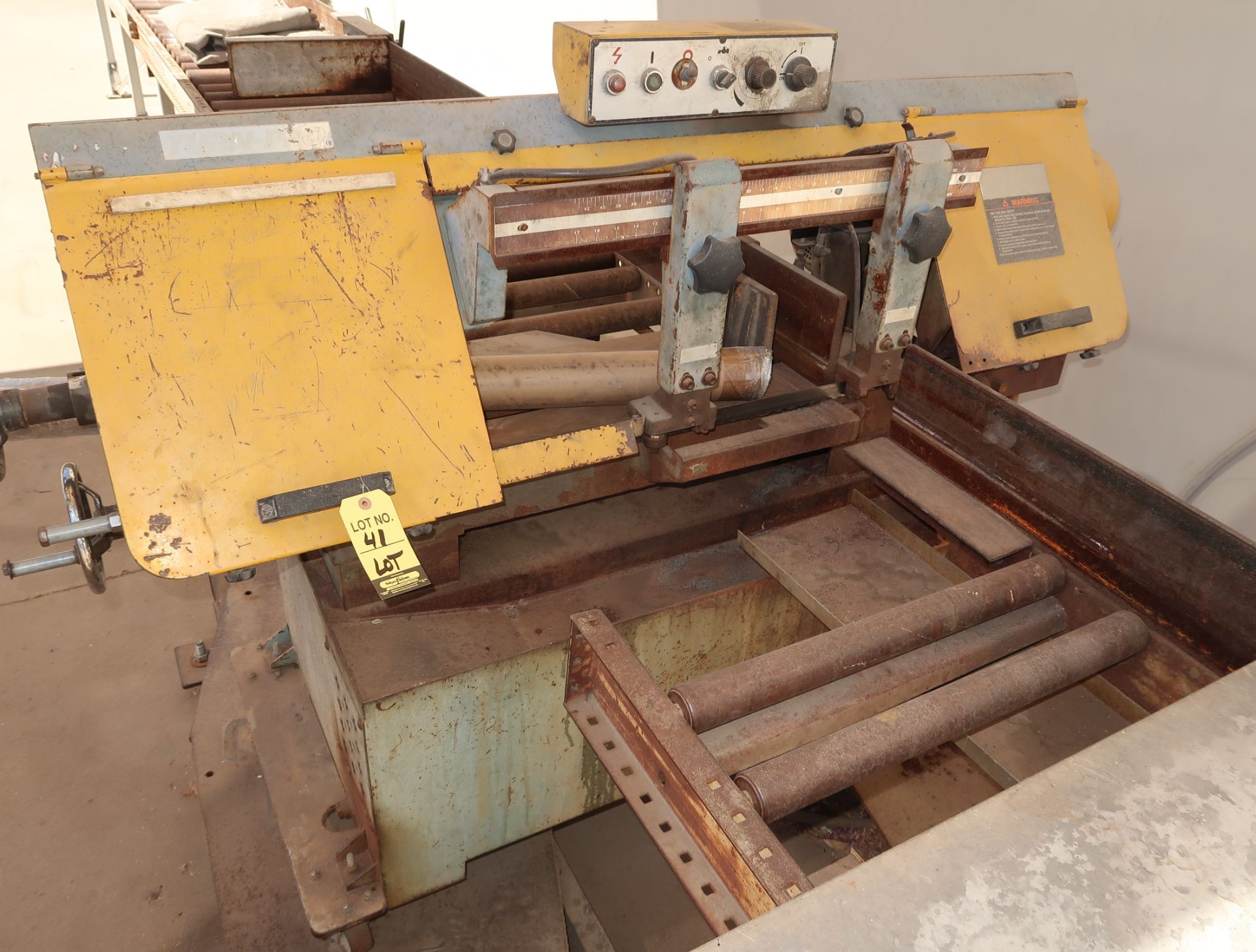 TURN PRO HORIZONTAL/MITERING BANDSAW W/ CONVEYOR ROLLERS MDL. 00352575 SN. 021111B - Image 2 of 4