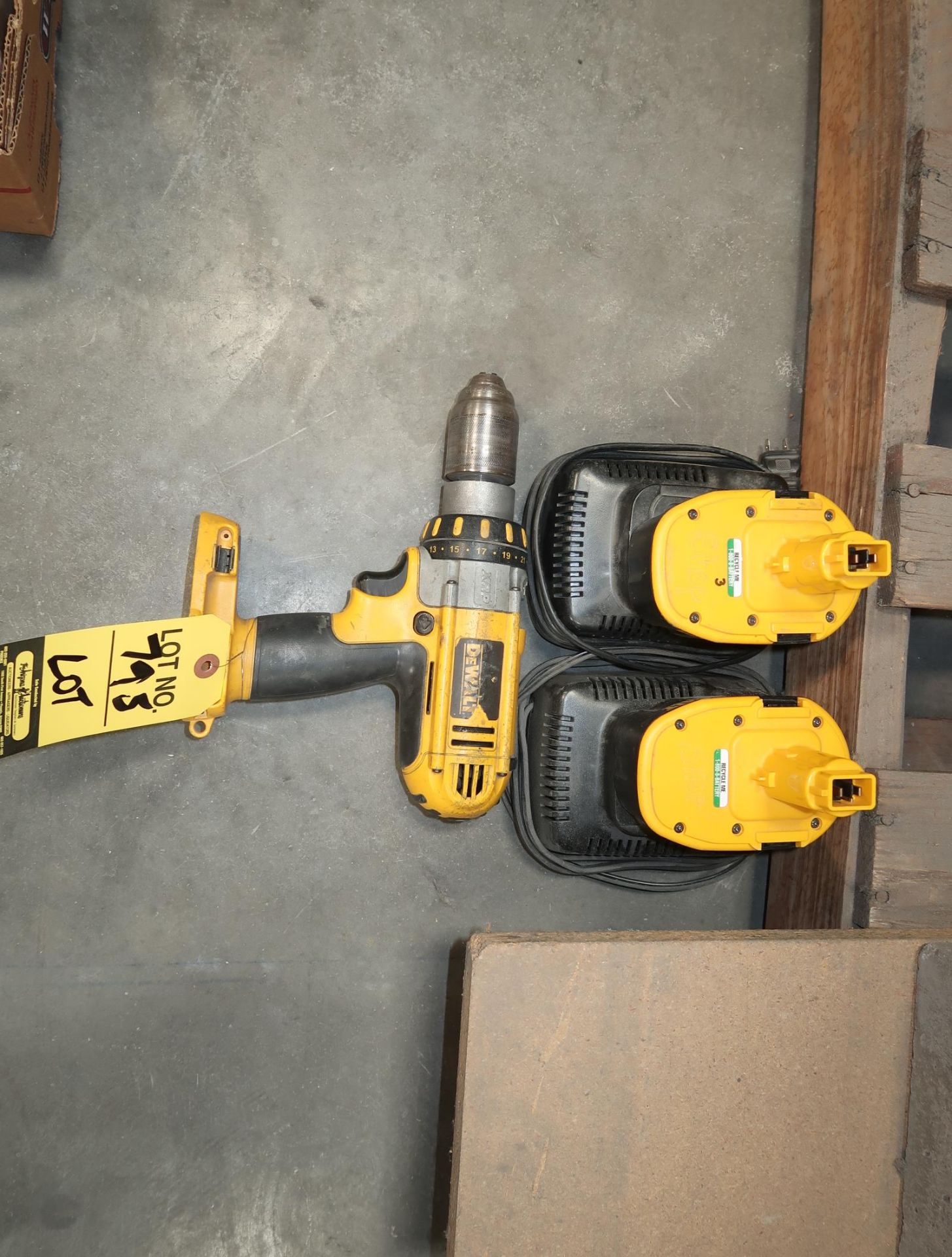 DEWALT DRILL W/ BATTERIES & CHARGERS