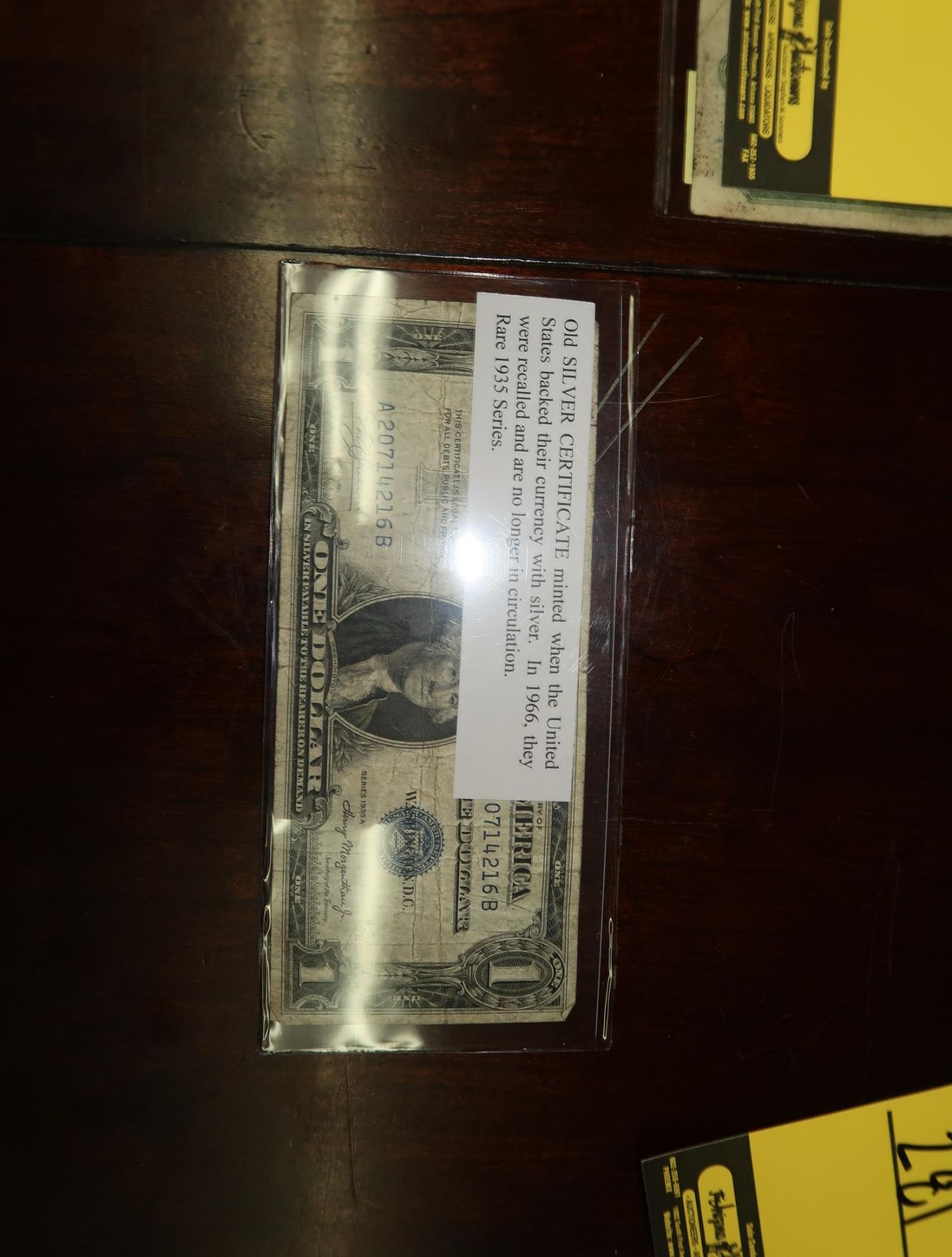 SILVER CERTIFICATE