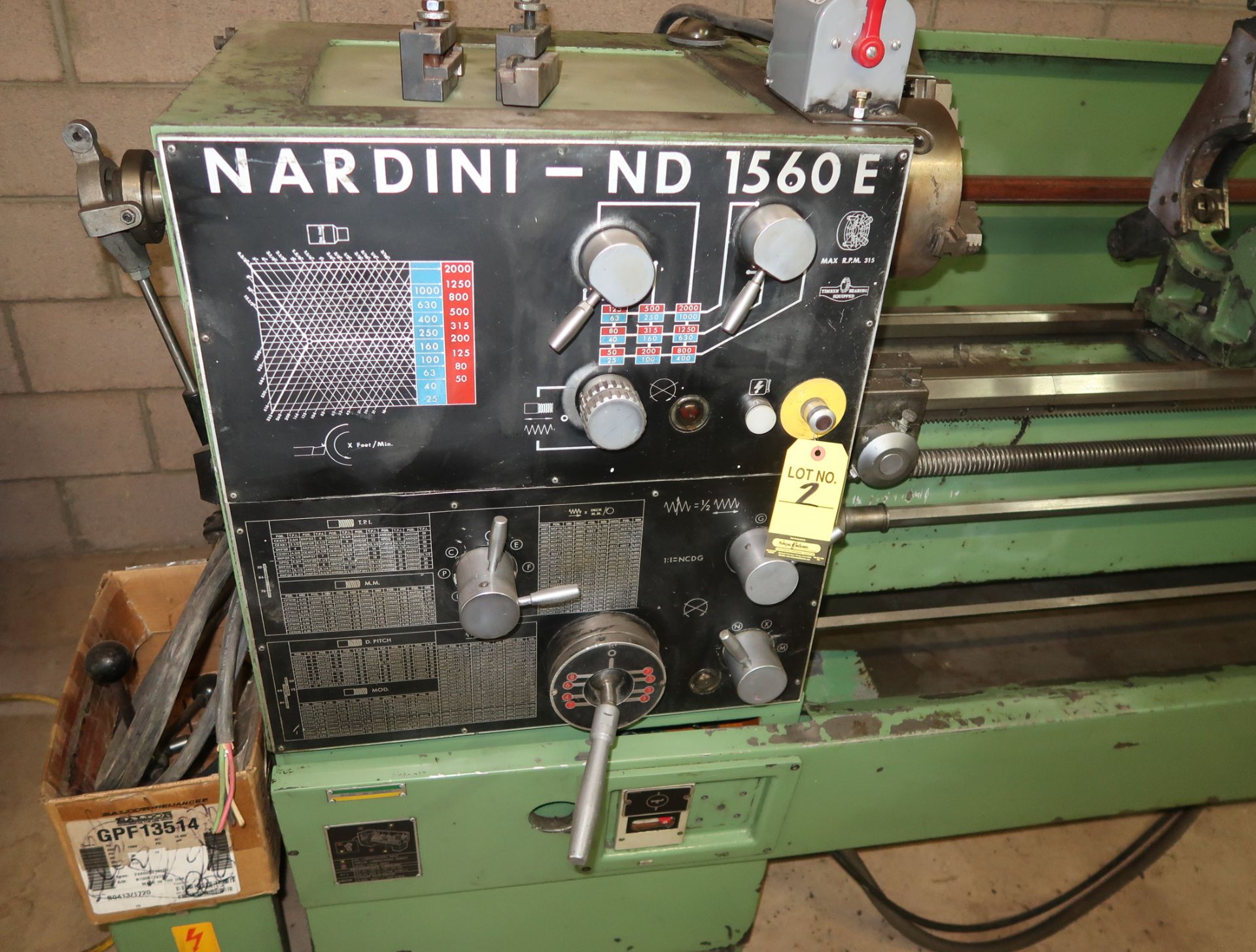 NARDINI-ND 1560E GAP BED ENGINE LATHE W/3-JAW CHUCK, QUICK CHANGE TOOLPOST W/3-HOLDERS, 5C COLLET - Image 4 of 6