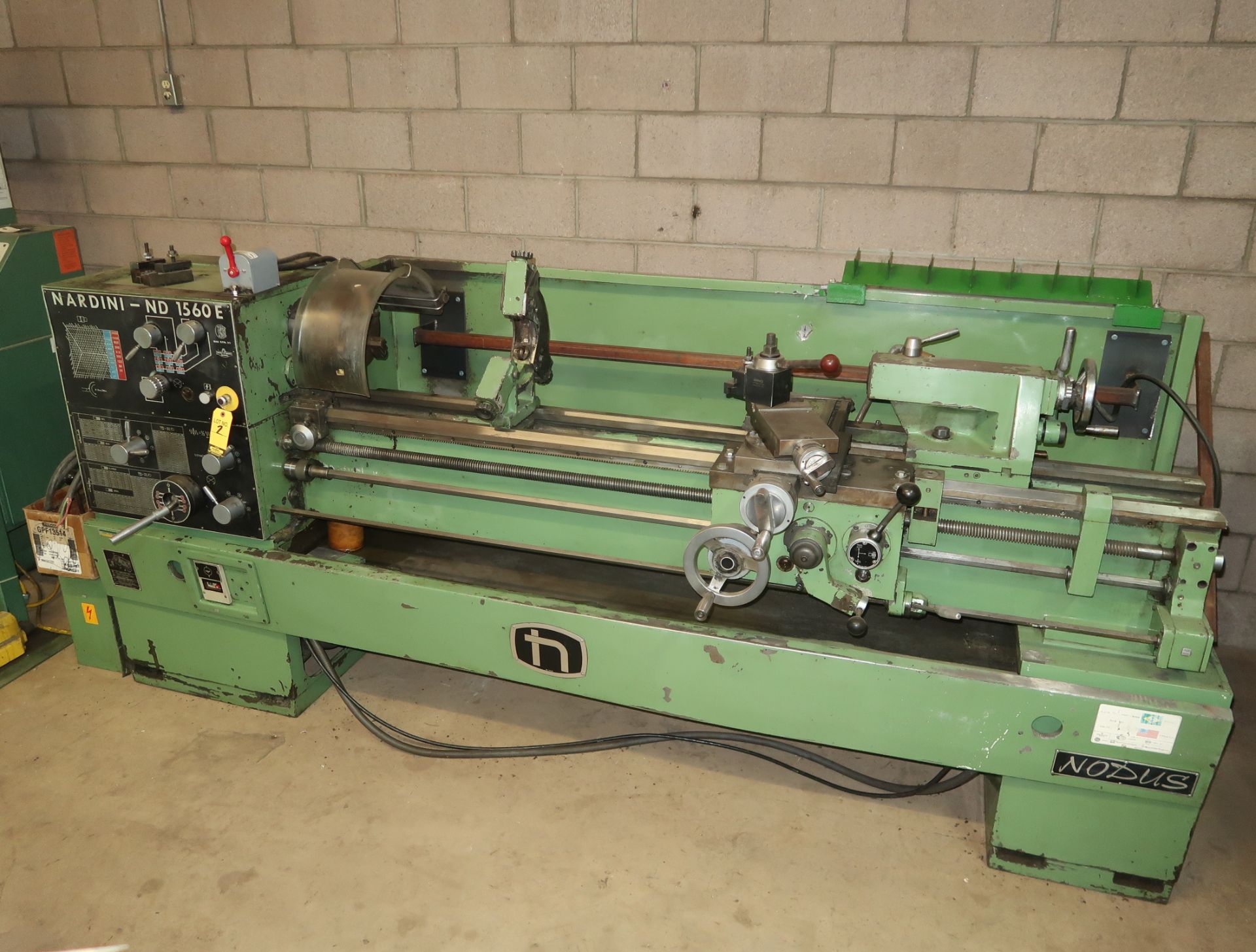 NARDINI-ND 1560E GAP BED ENGINE LATHE W/3-JAW CHUCK, QUICK CHANGE TOOLPOST W/3-HOLDERS, 5C COLLET