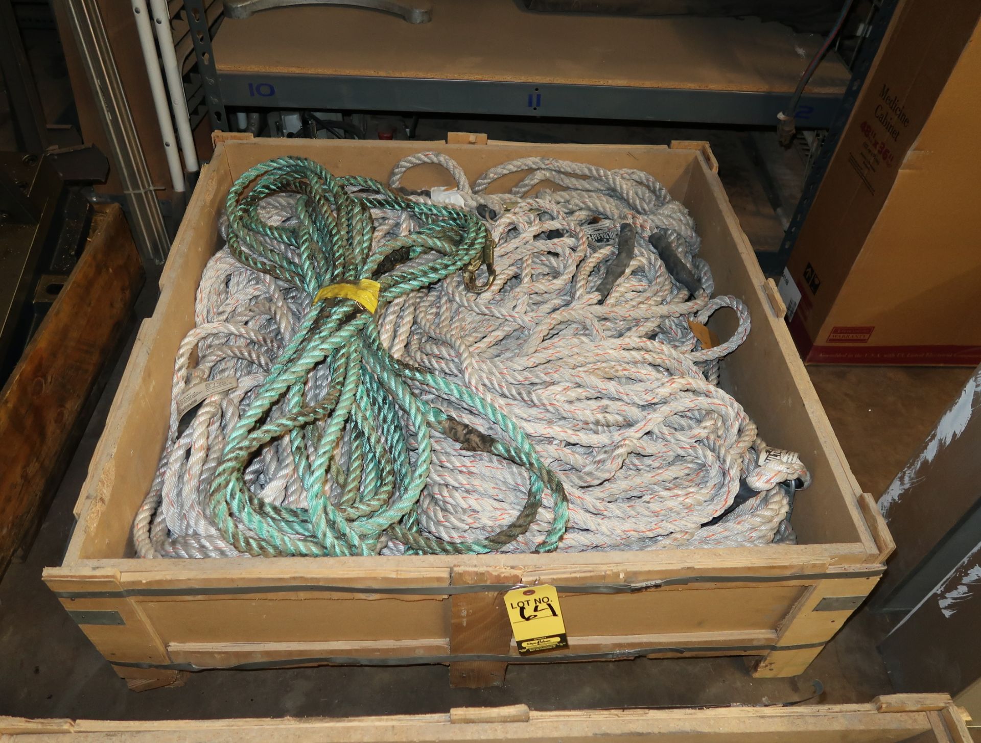 ASSORTED LENGTHS OF ROPES W/ SNAP HOOKS