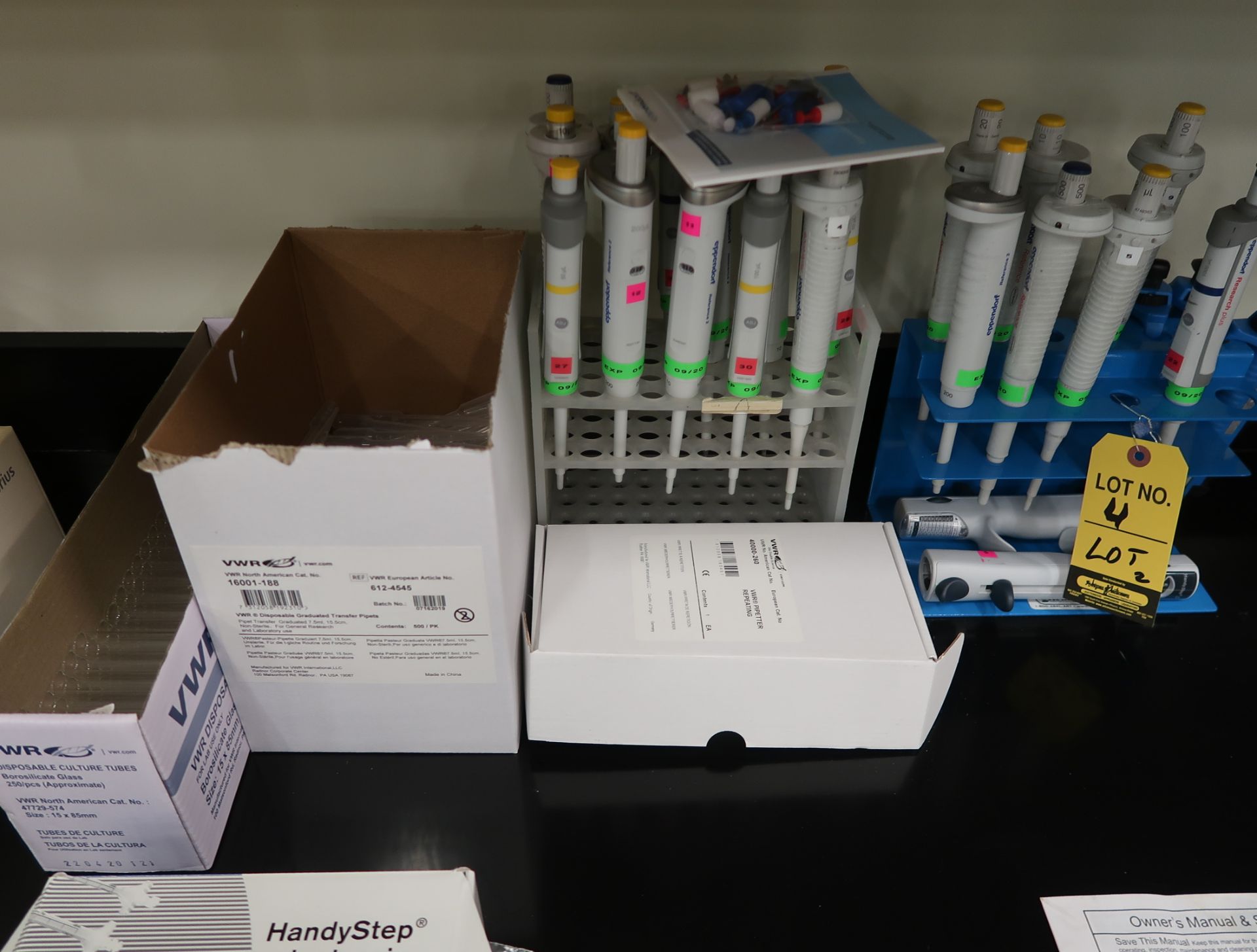 LOT 2-PIPETTE RACKS W/PIPETTES