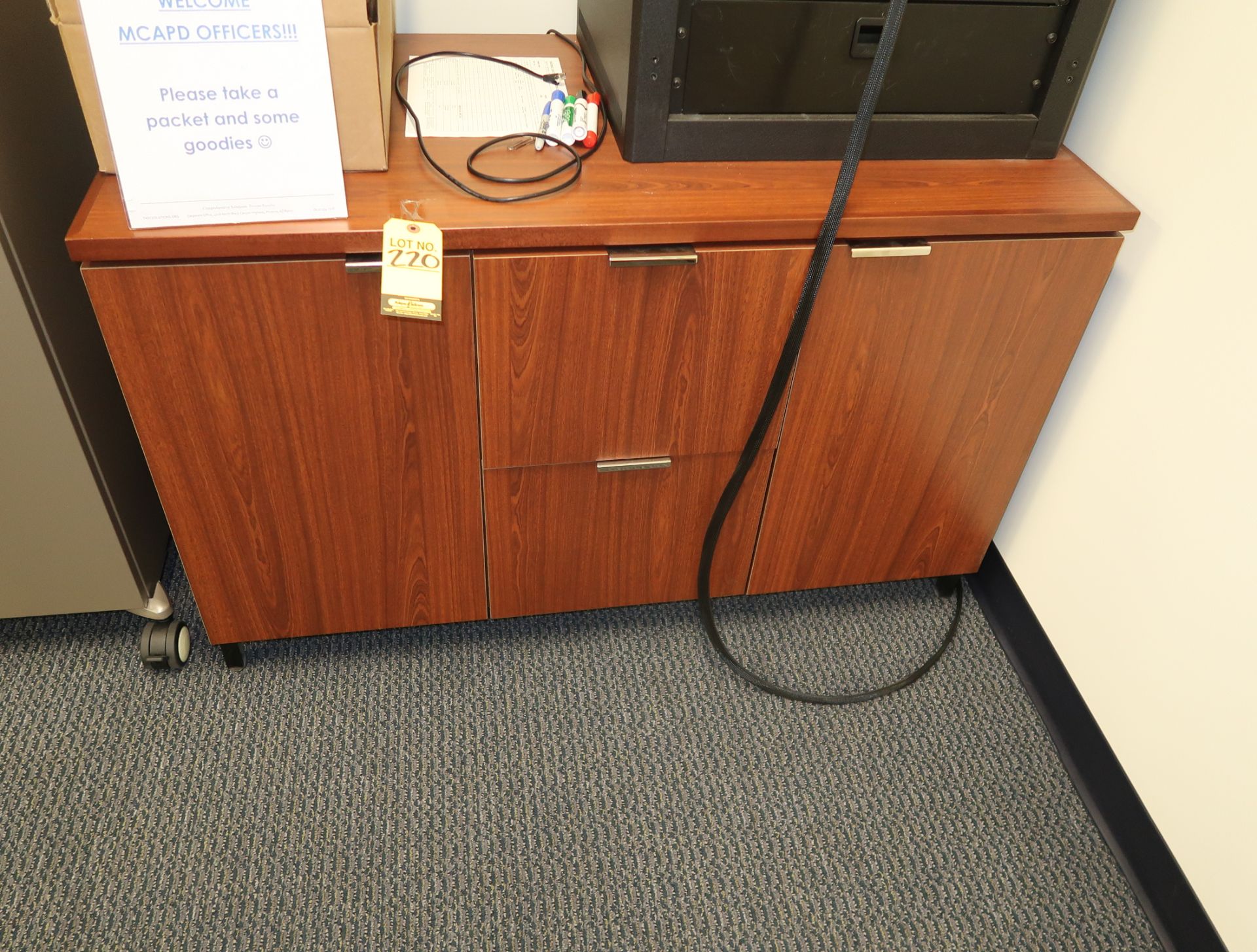 CREDENZA W/2-DRAWERS & 2-CABINET DOORS