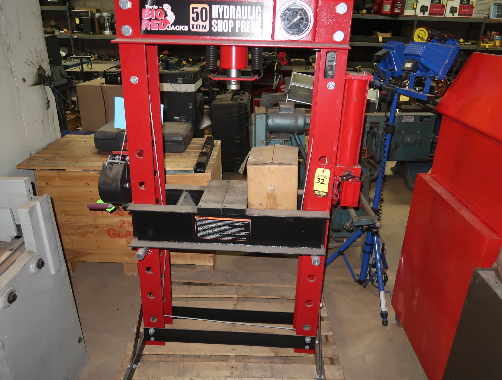 TORIN 50-TON HYDRAULIC H-FRAME PRESS